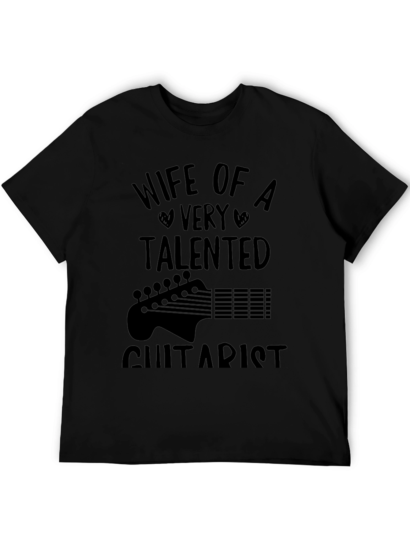 Black Wife of a Talented Guitarist Black T-Shirt view 5