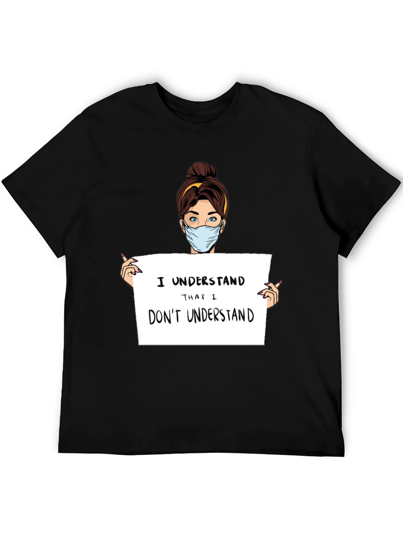 Black I Understand T-Shirt - Humorous Graphic Tee view 5