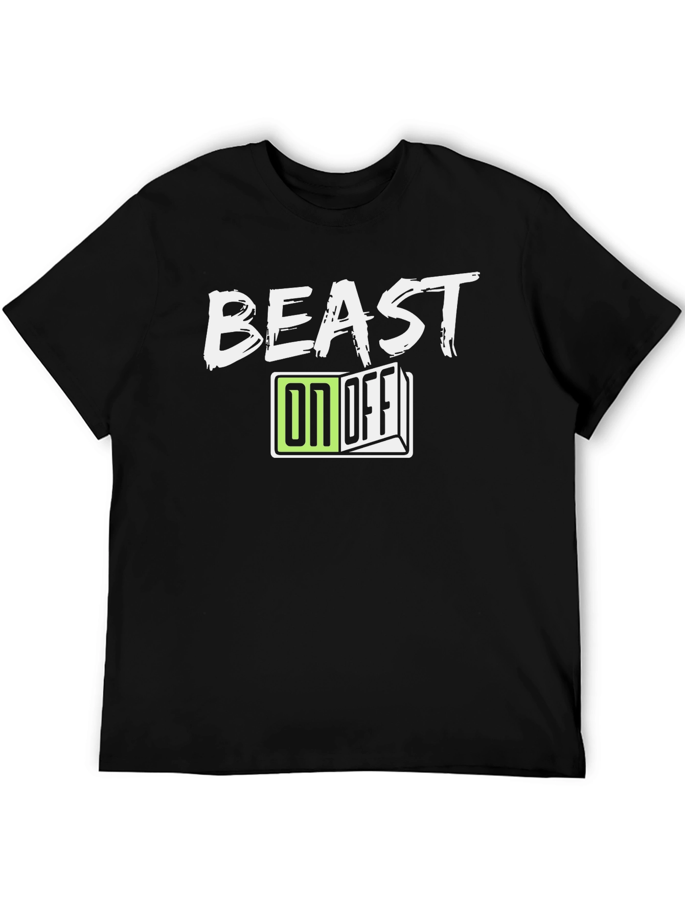 Black Beast On/Off Graphic Tee - Stylish Men's Black T-Shirt view 5