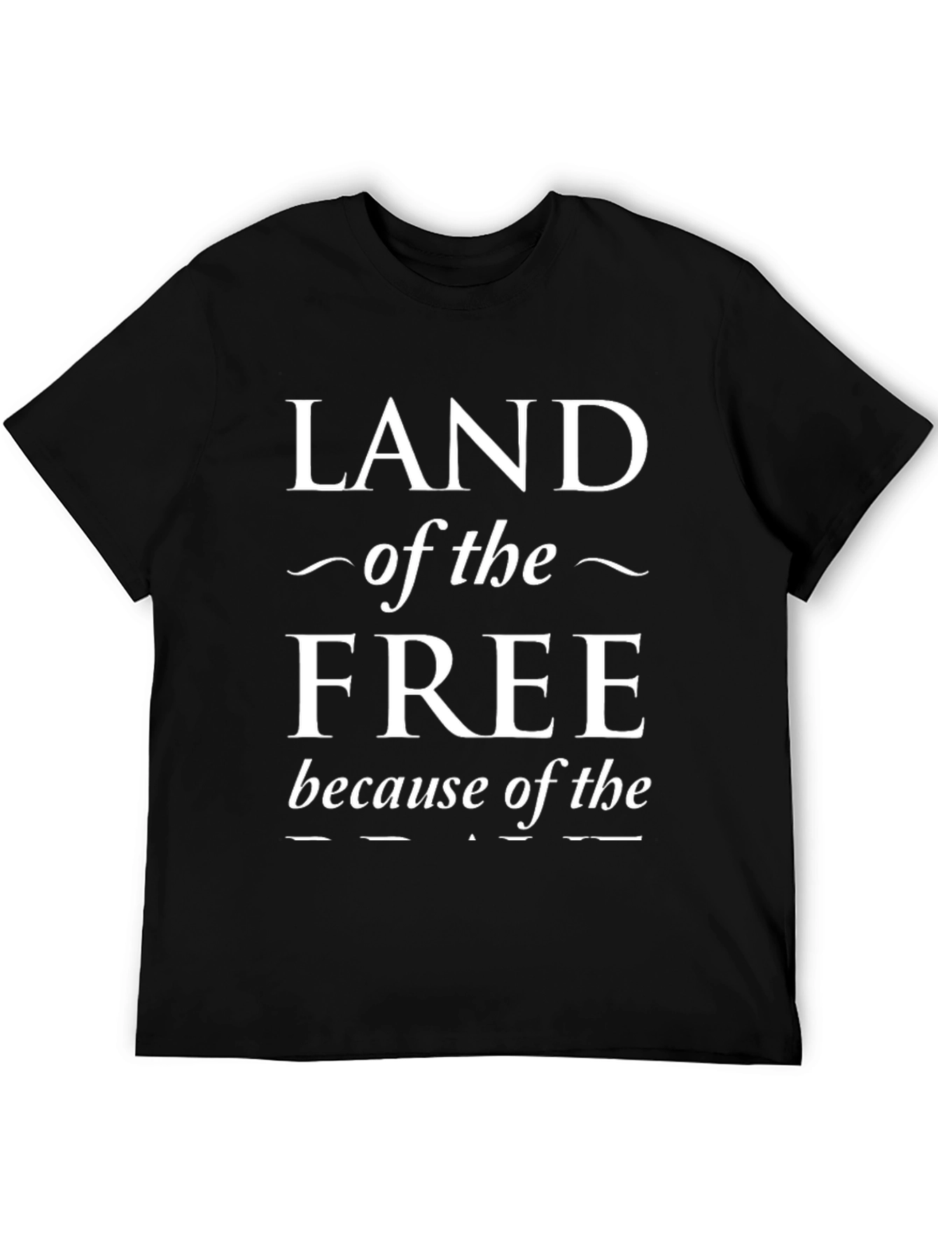 Black Land of the Free T-Shirt Patriotic USA view 5