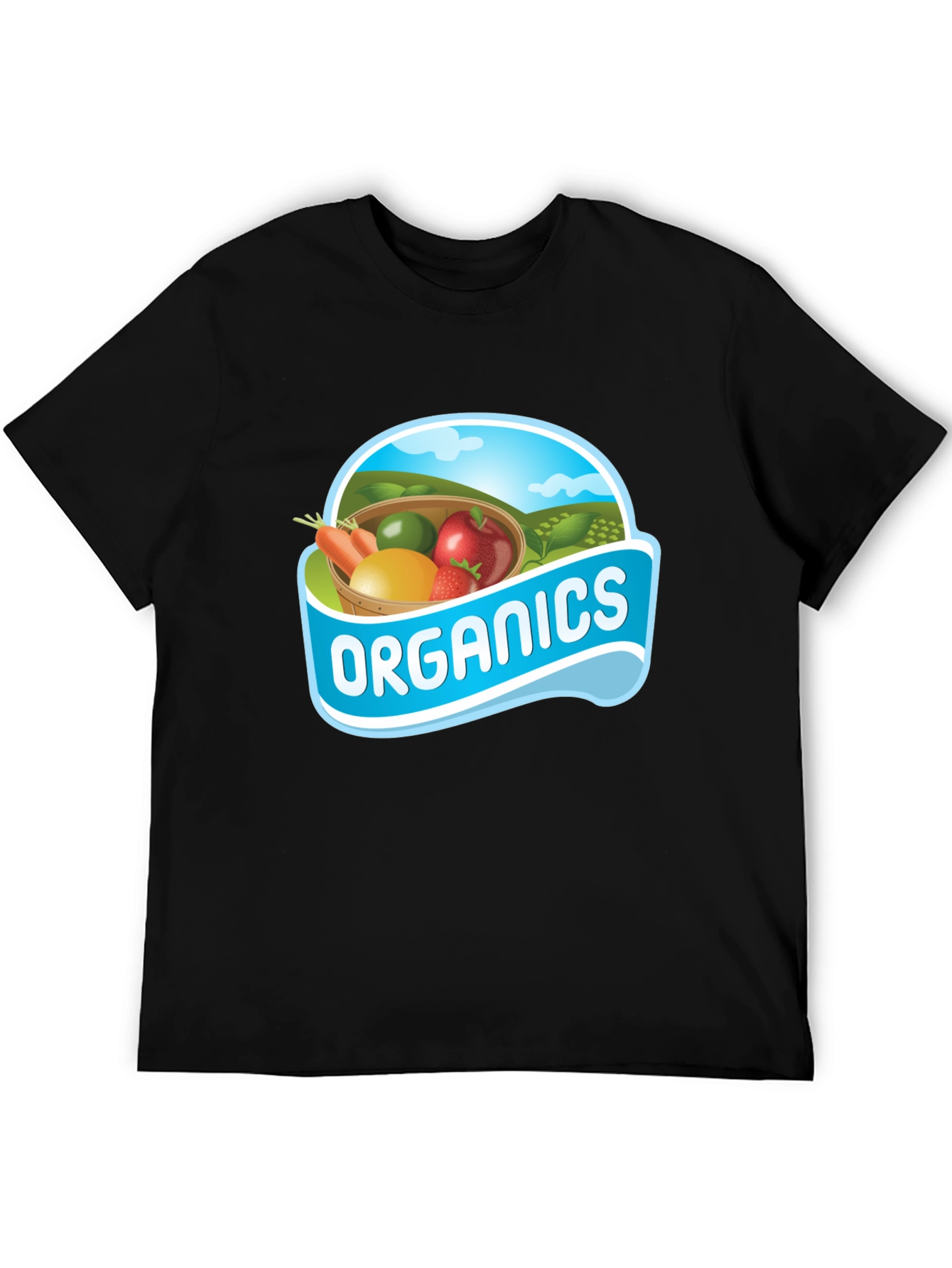 Black Organic Produce T-Shirt - Farm Fresh Style view 5