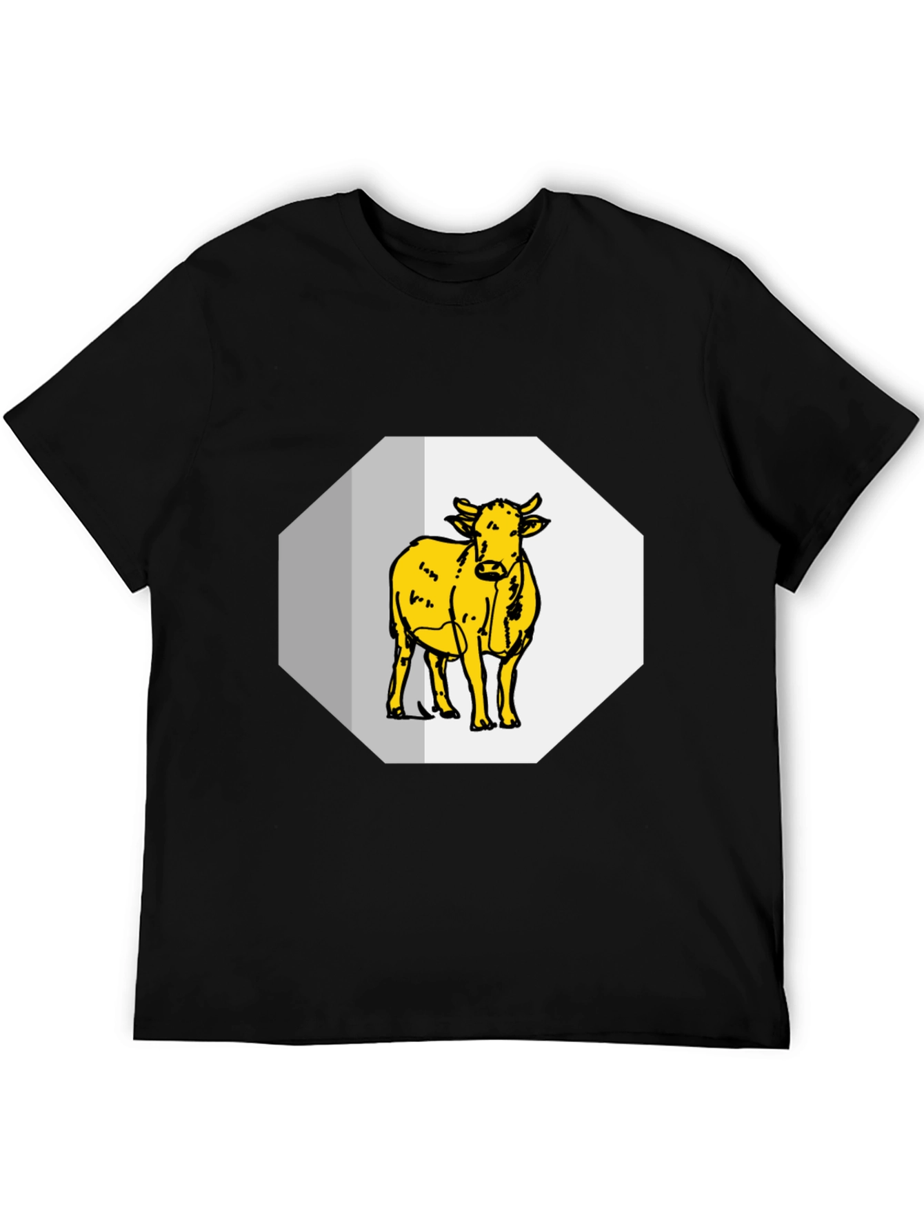 Black Cow Graphic Tee - Black Cotton Blend view 5