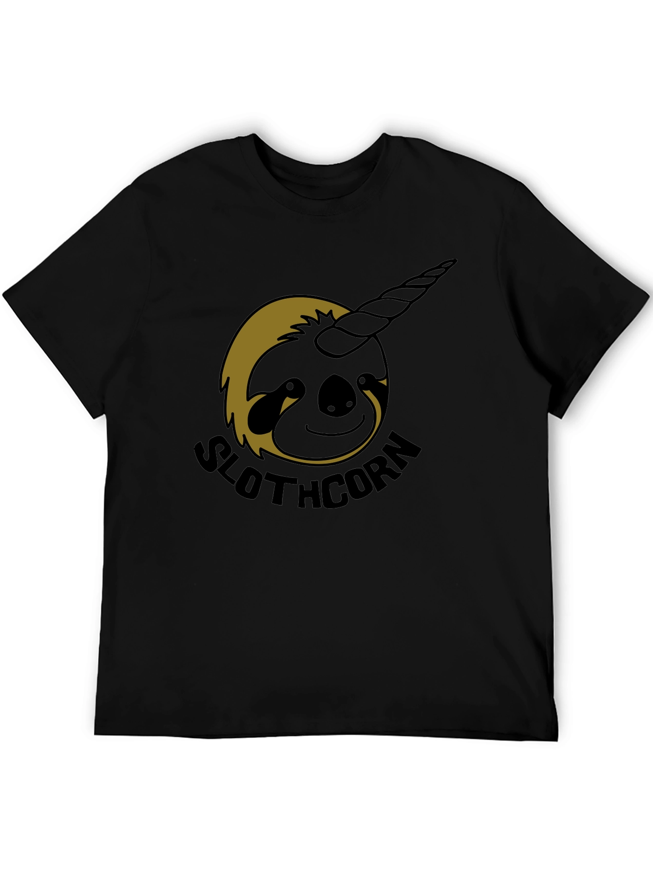 Black Slothcorn Graphic Tee - Unisex Comfort Fit view 5