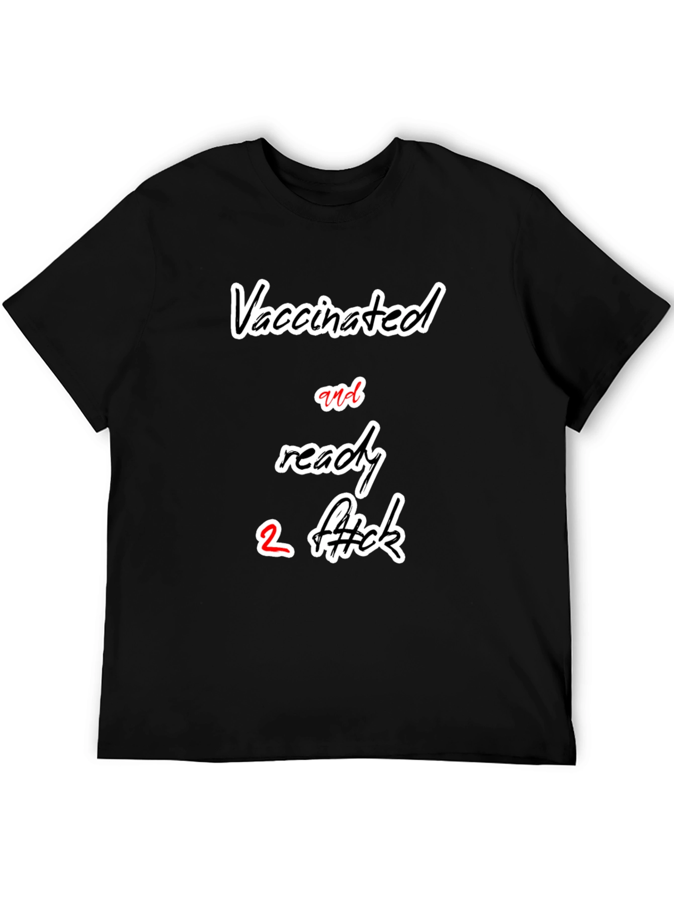 Black Vaccinated & Ready Graphic T-Shirt view 5