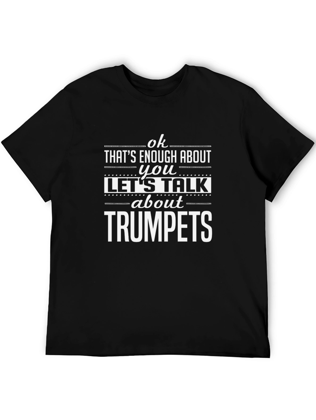 Black Trumpets Humor Graphic T-Shirt - Black view 5