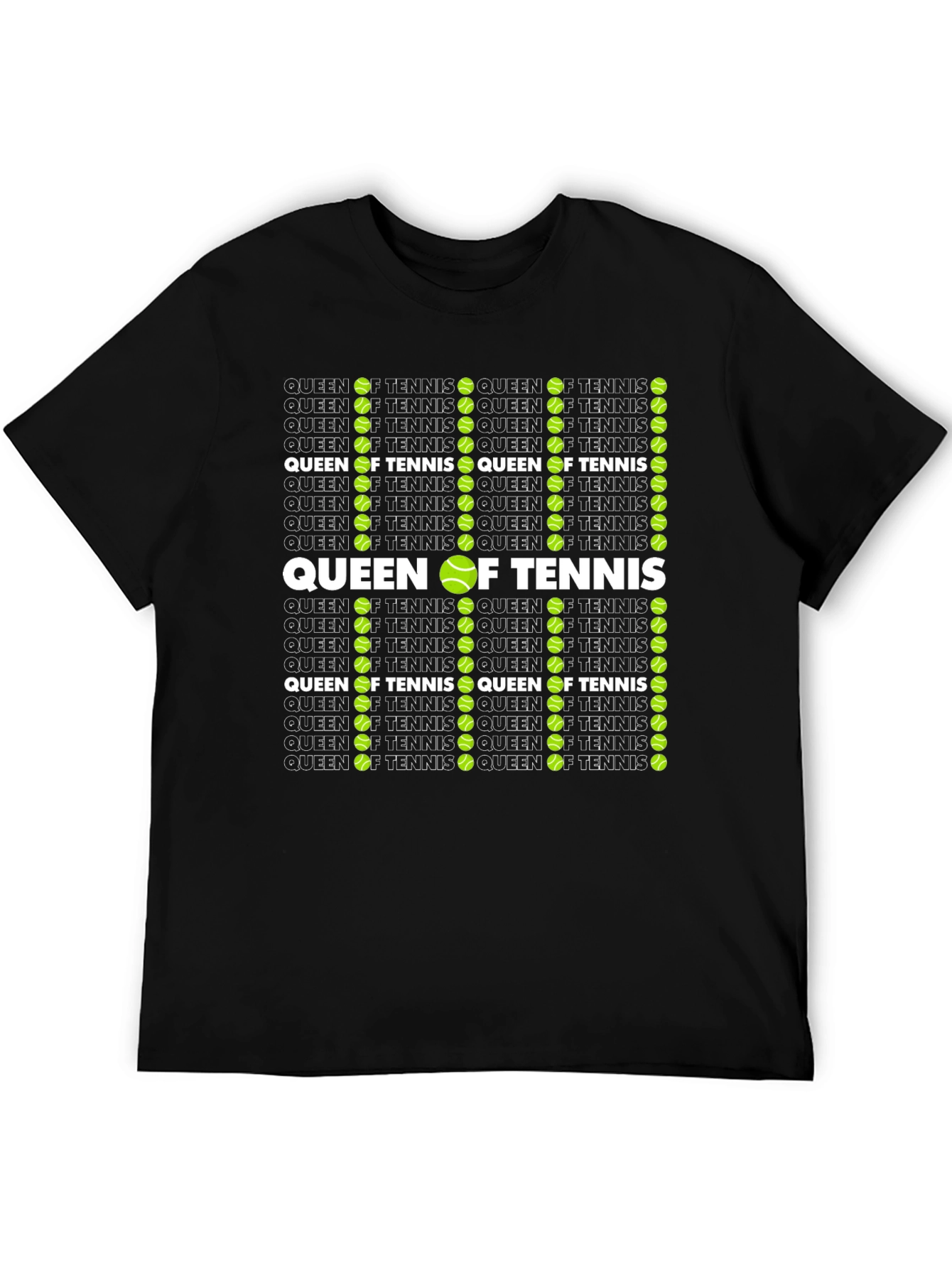 Black Queen of Tennis Graphic Tee view 5