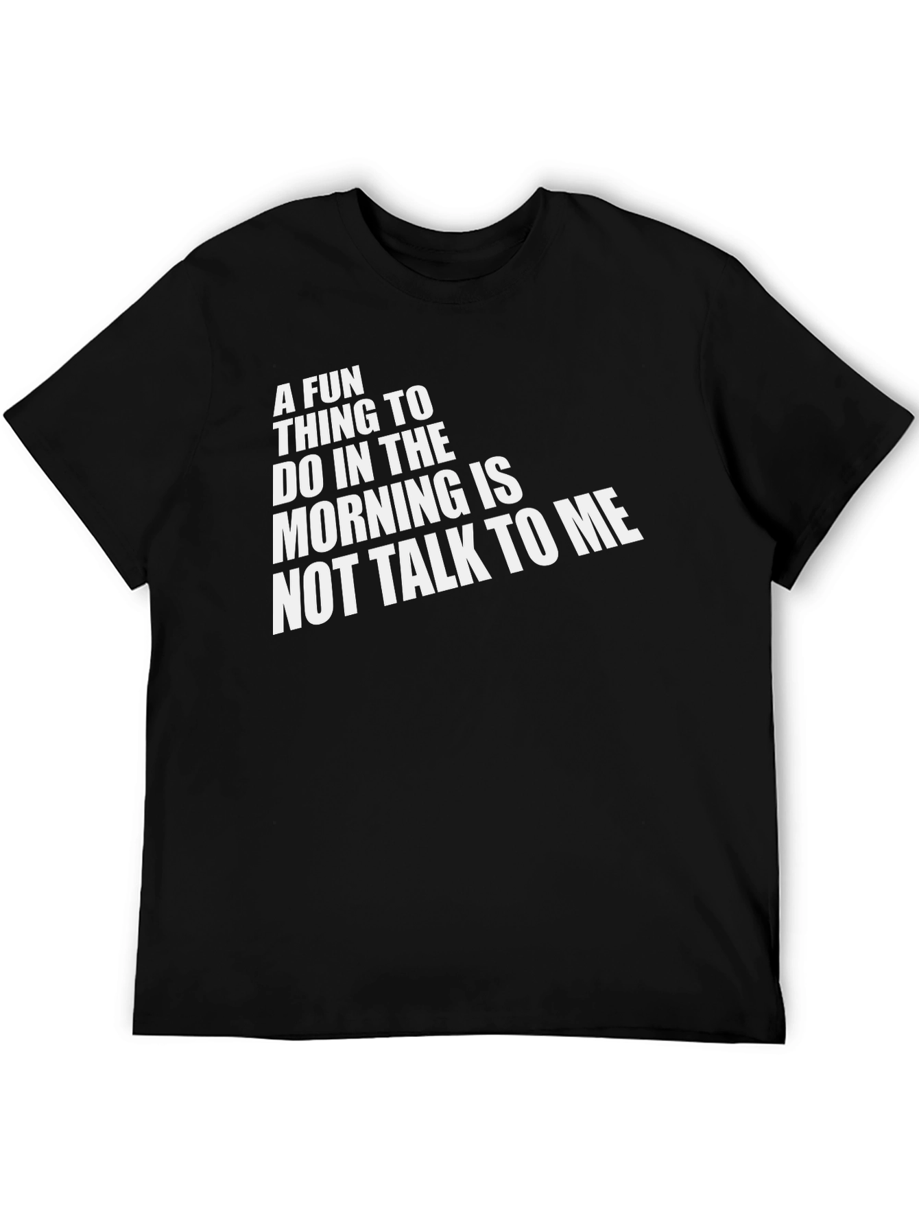 Black Funny Morning T-Shirt - Do Not Talk To Me! view 5