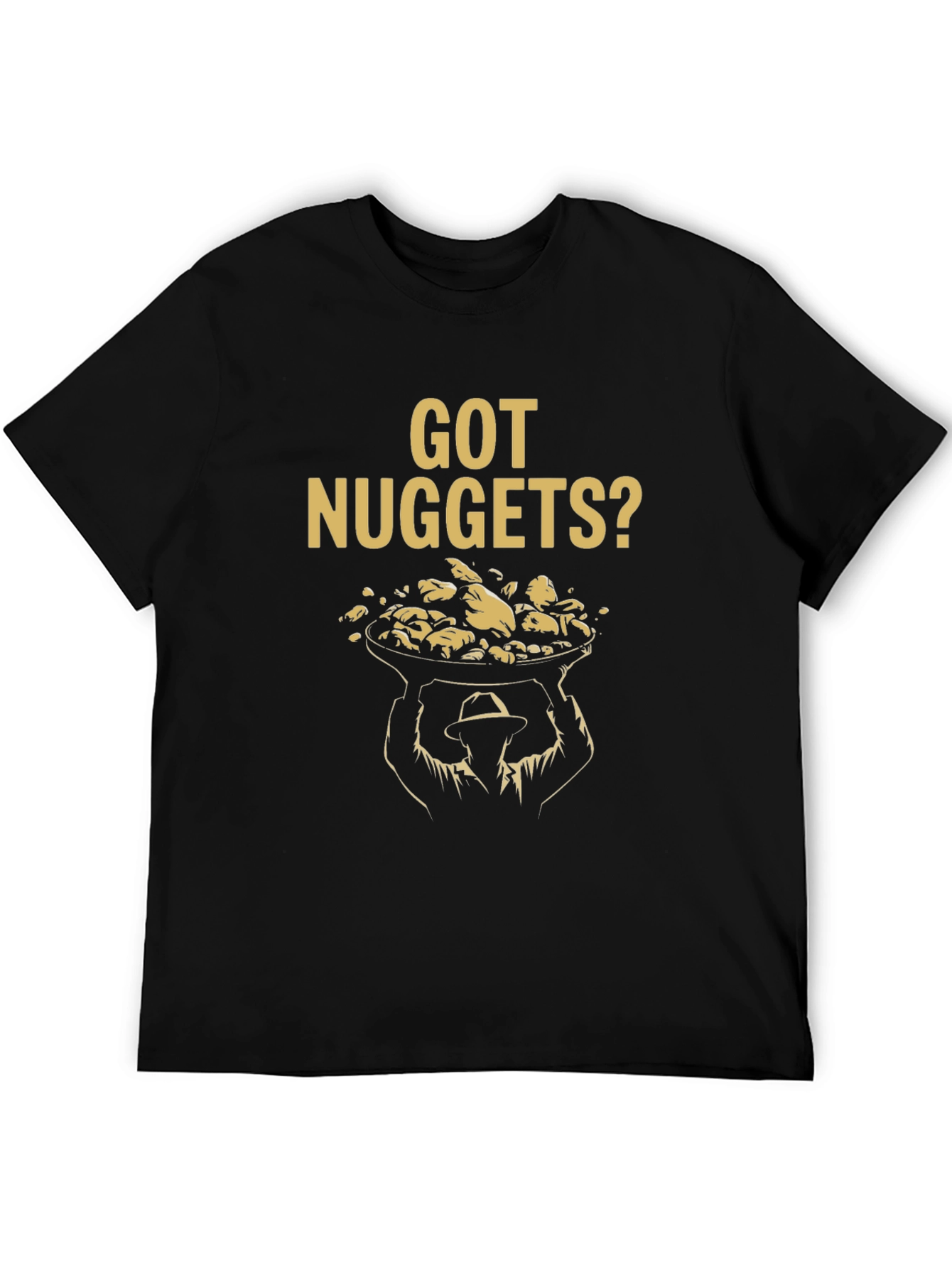 Black Got Nuggets? Graphic Tee - Funny Food Lover Shirt view 5