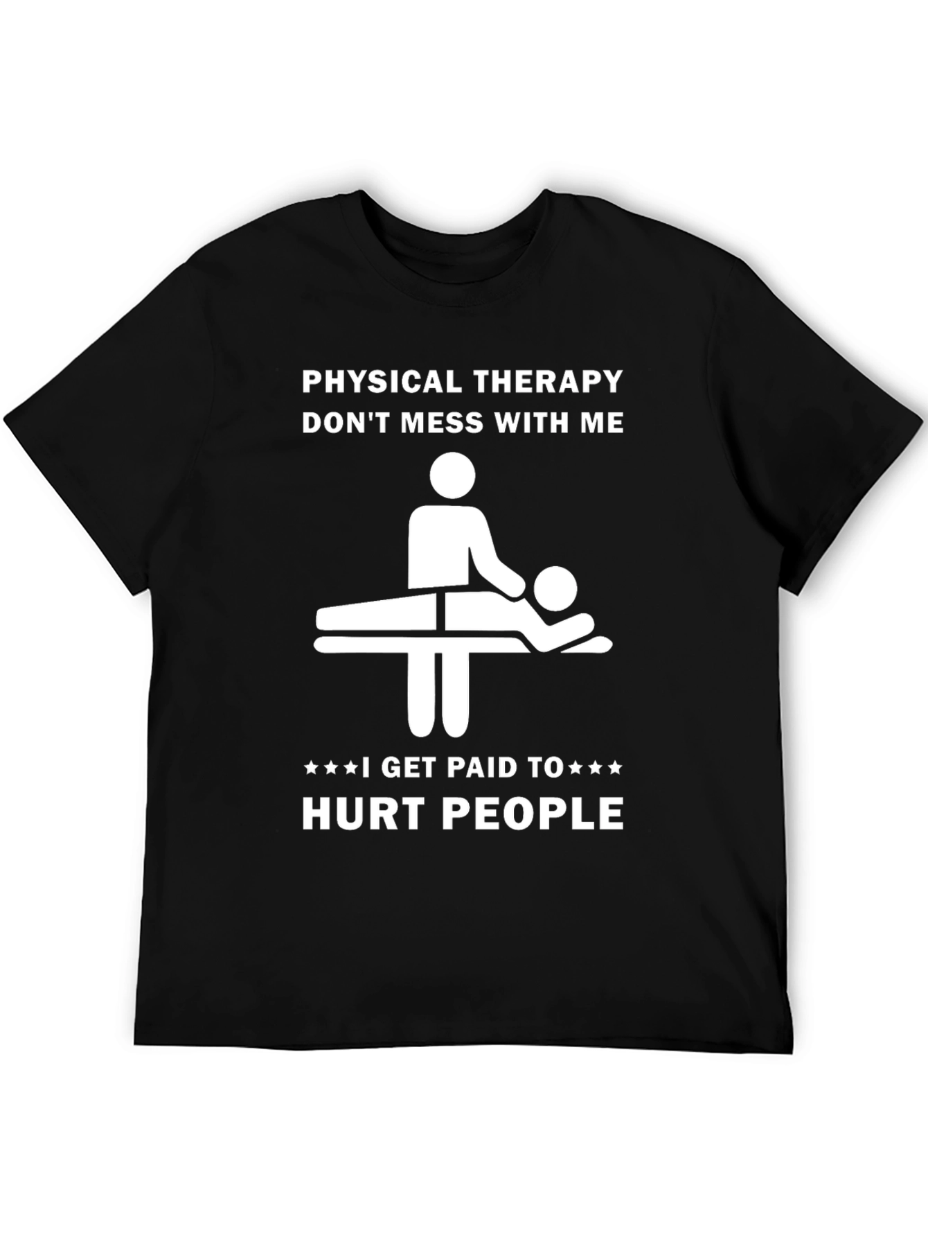 Black Physical Therapy Funny Graphic T-Shirt view 5