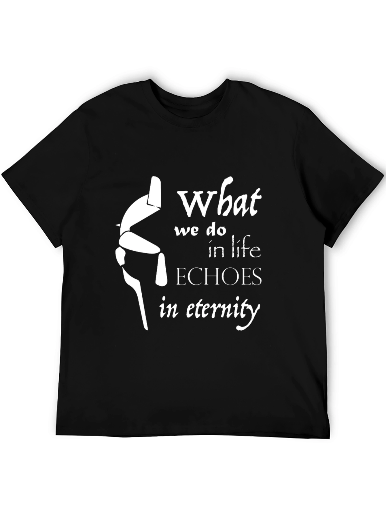 Black Eternity Echoes T-Shirt - Black Graphic Tee view 5
