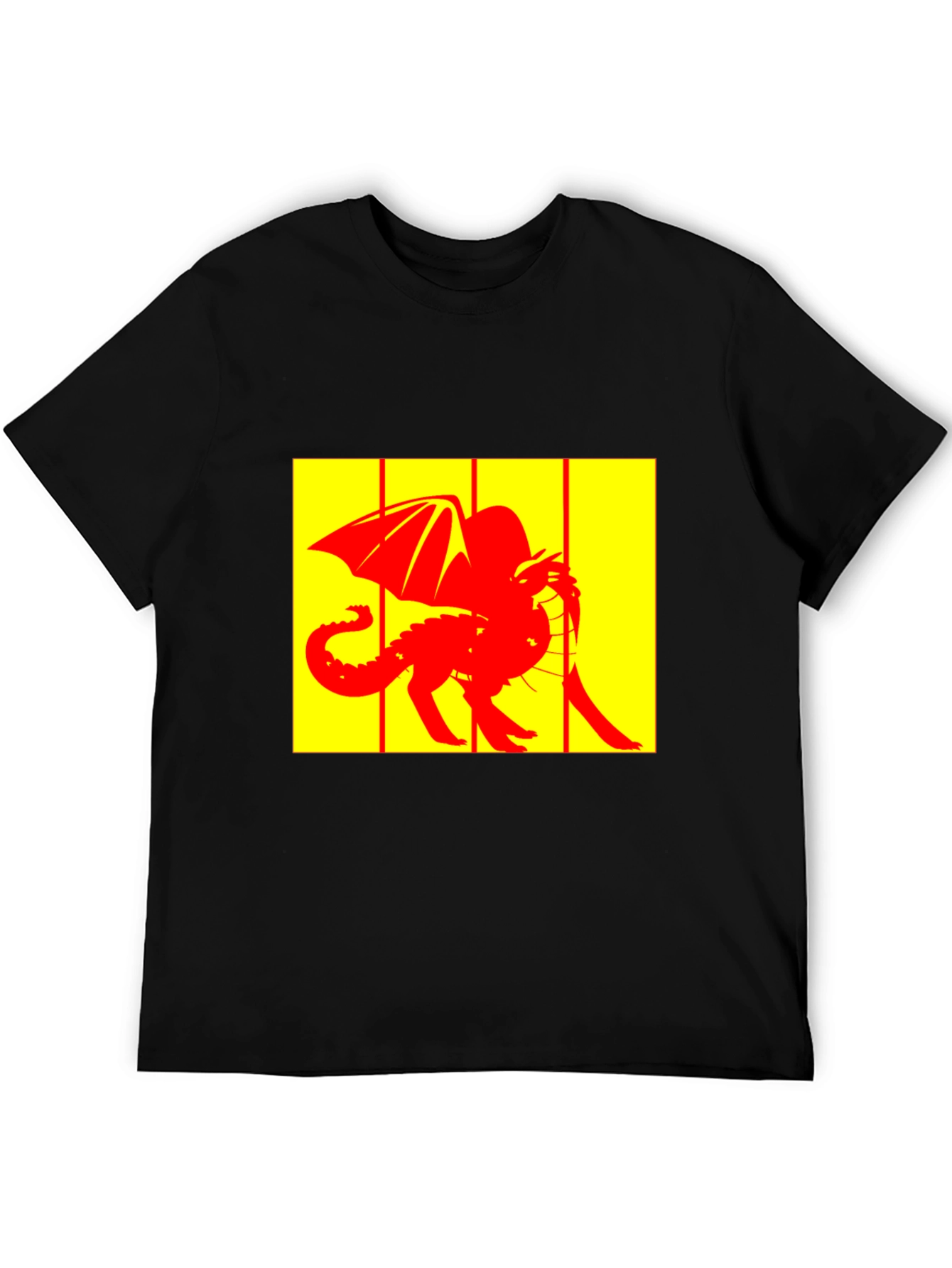 Red Dragon Graphic Black T-Shirt - 5