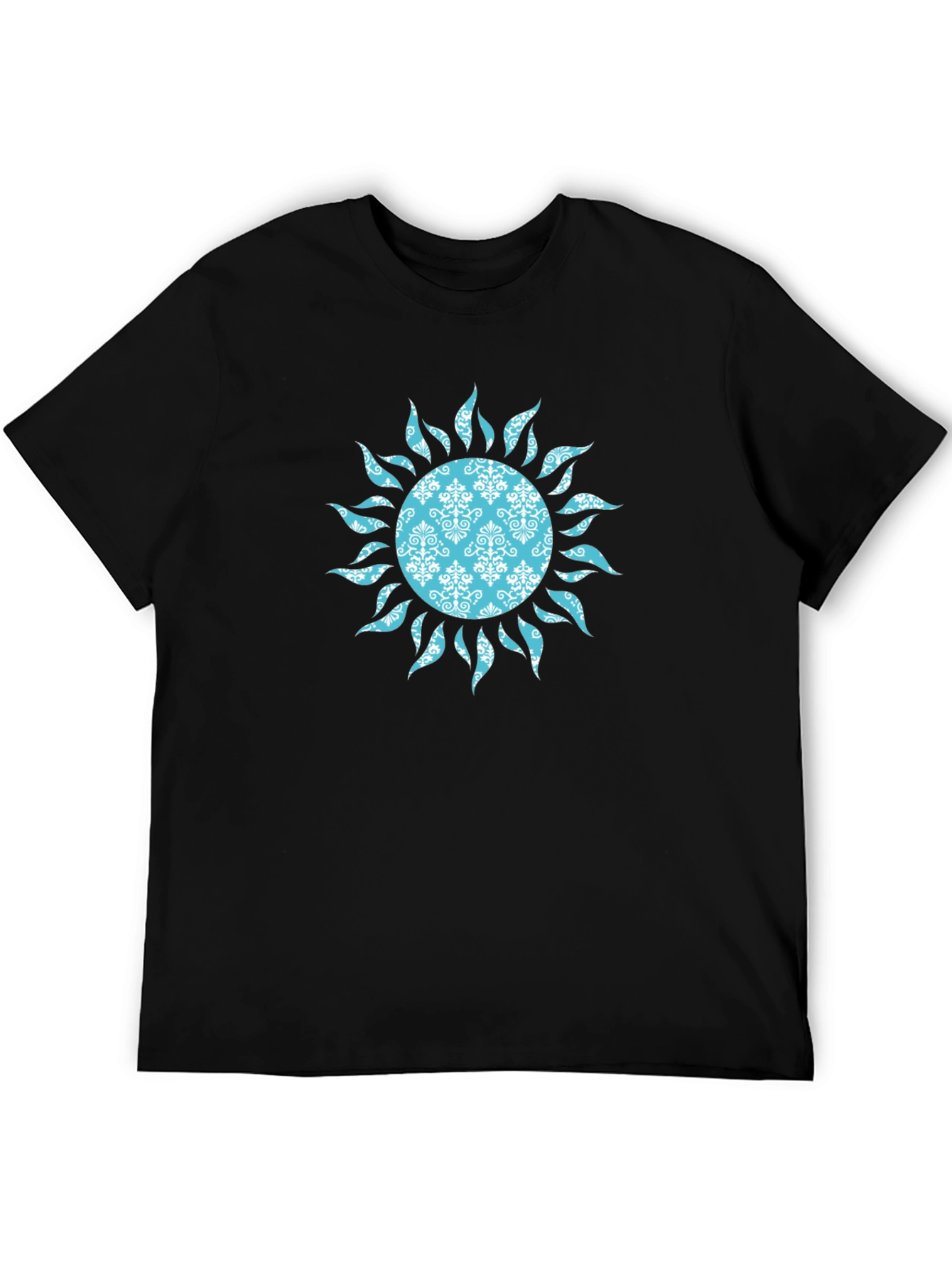 Black Boho Sun Graphic T-Shirt - Black view 5