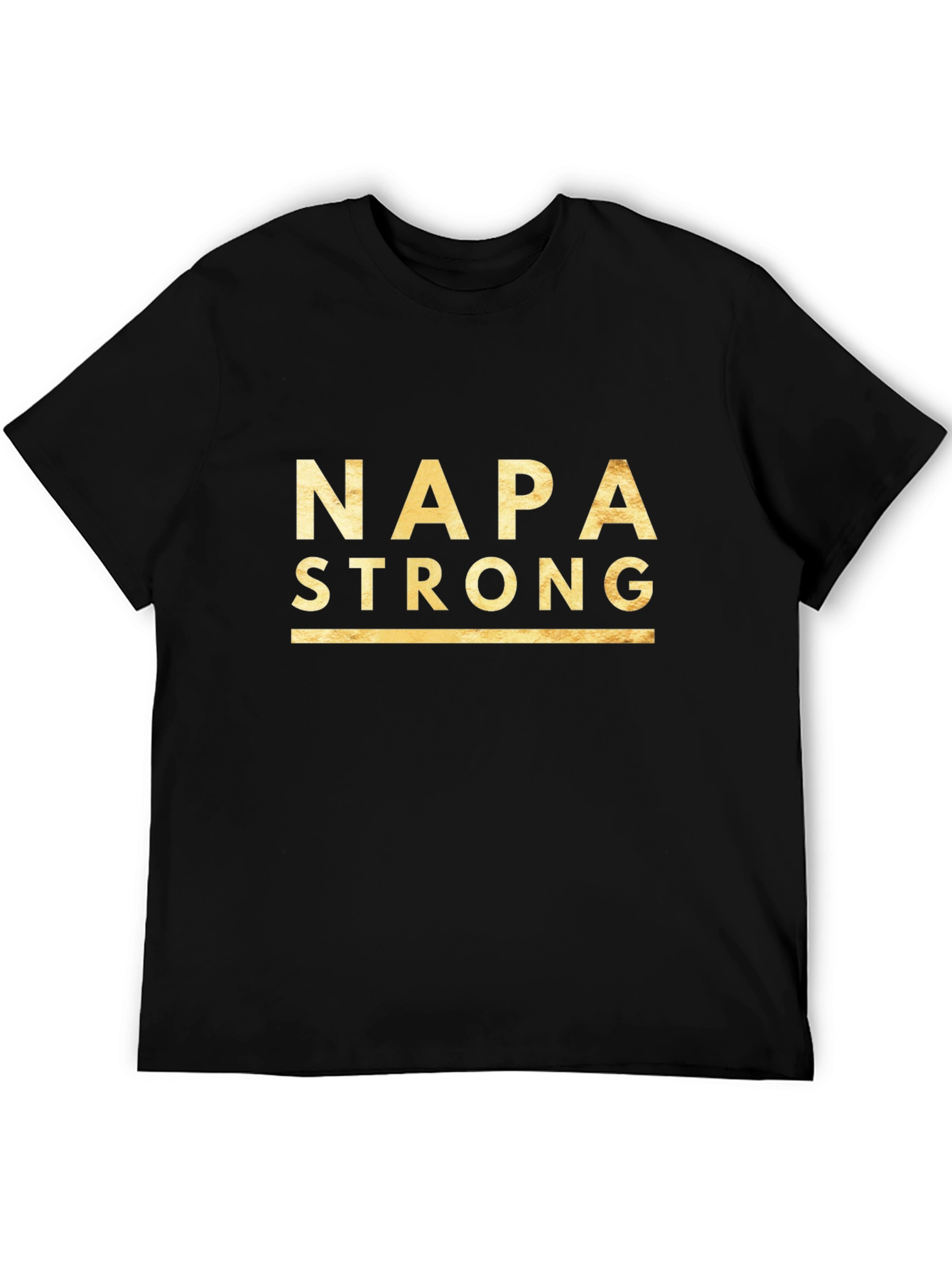 Black Napa Strong Graphic Tee - Premium Black Cotton T-Shirt view 5