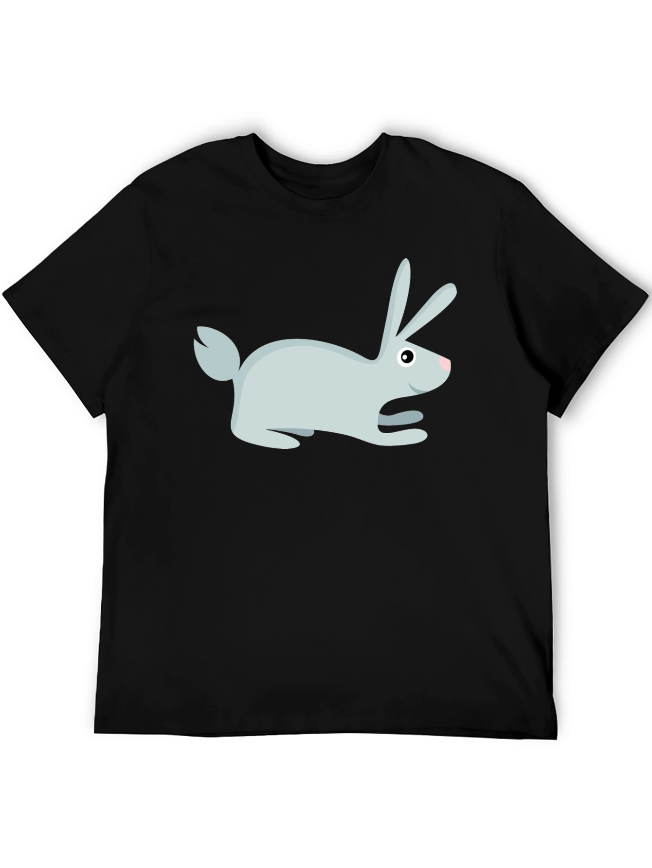 Black Rabbit Graphic Print Crew Neck T-Shirt view 5