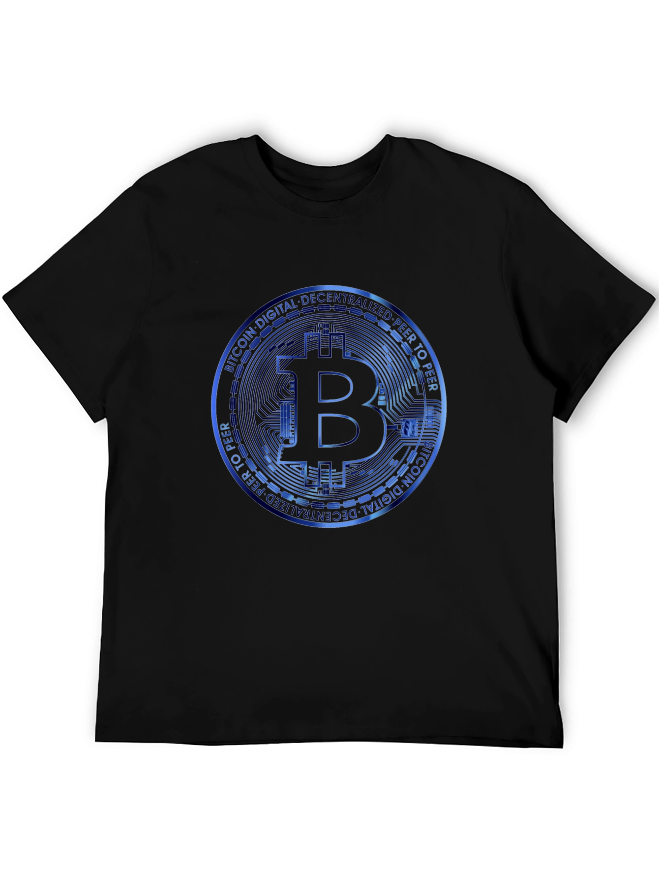 Black Bitcoin Crypto T-Shirt - Digital Decentralized Peer To Peer view 5