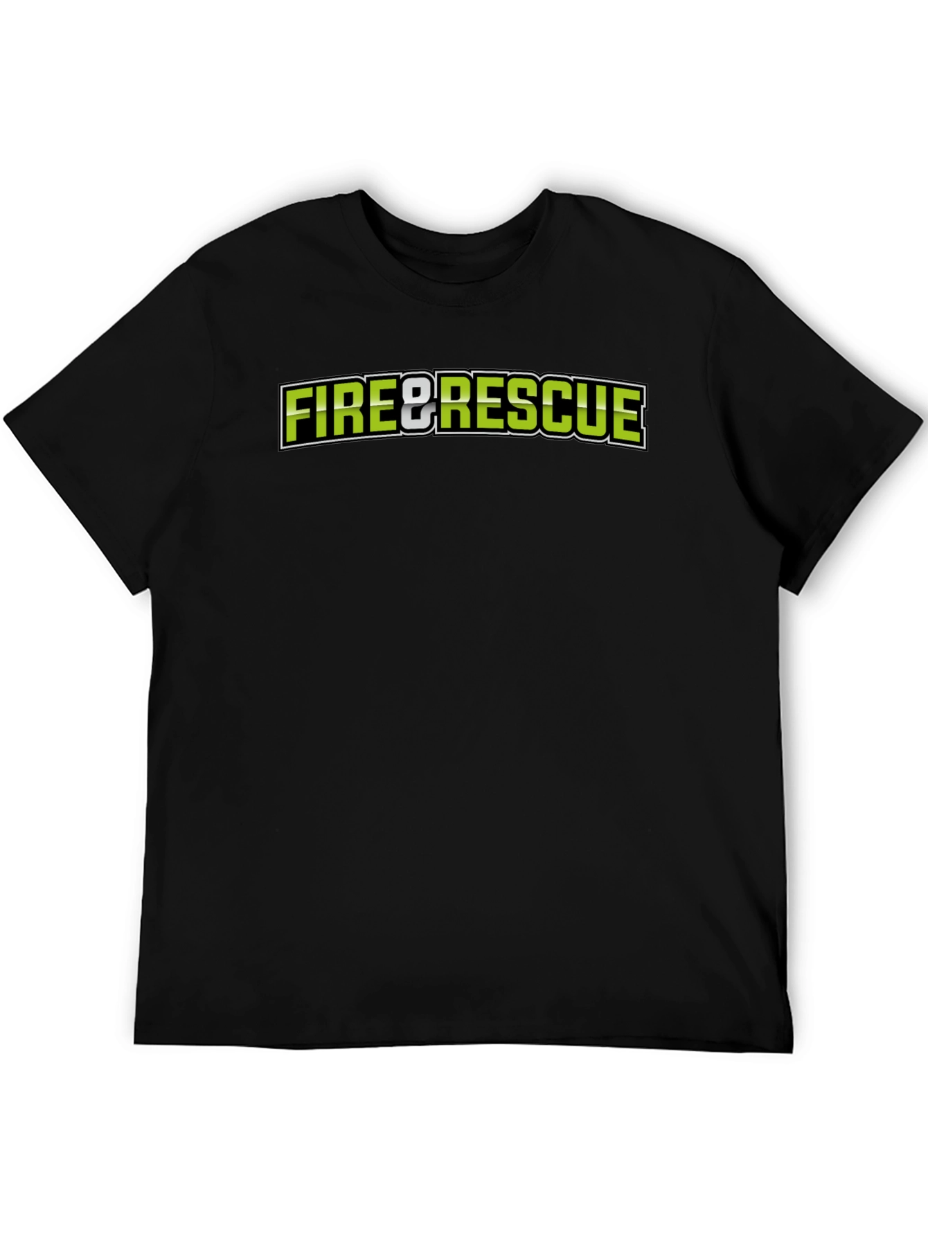 Black Fire & Rescue Black Graphic T-Shirt view 5