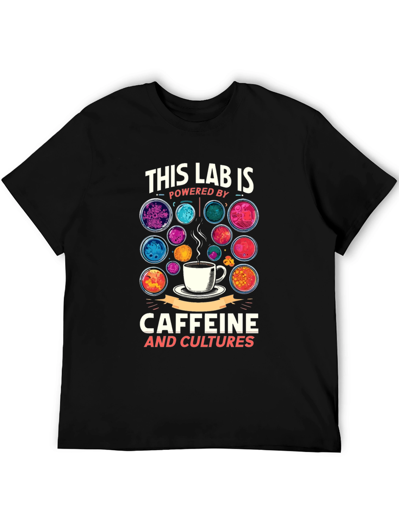 Black Lab Powered by Caffeine and Cultures Graphic Tee view 5