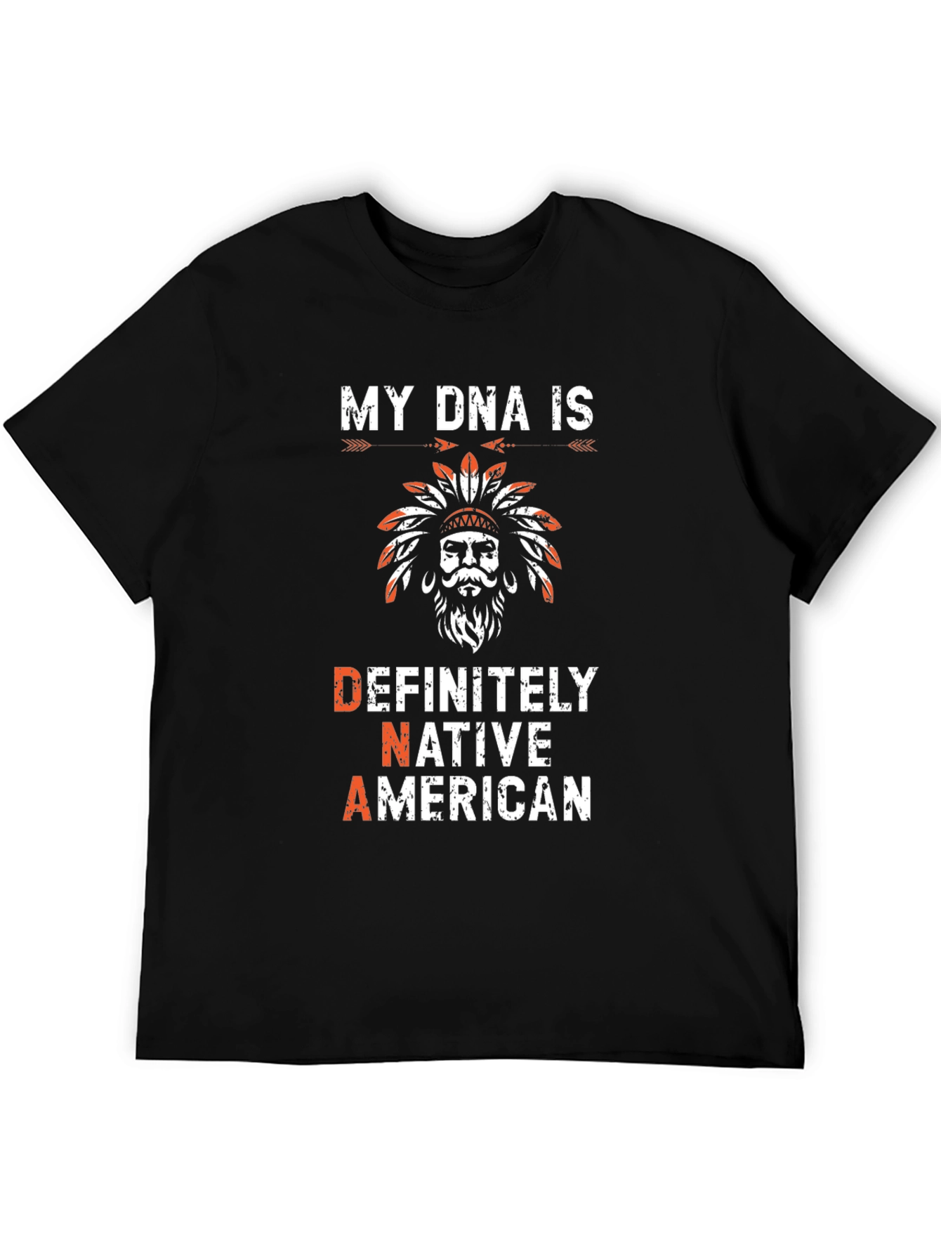 Black Native American DNA T-Shirt view 5