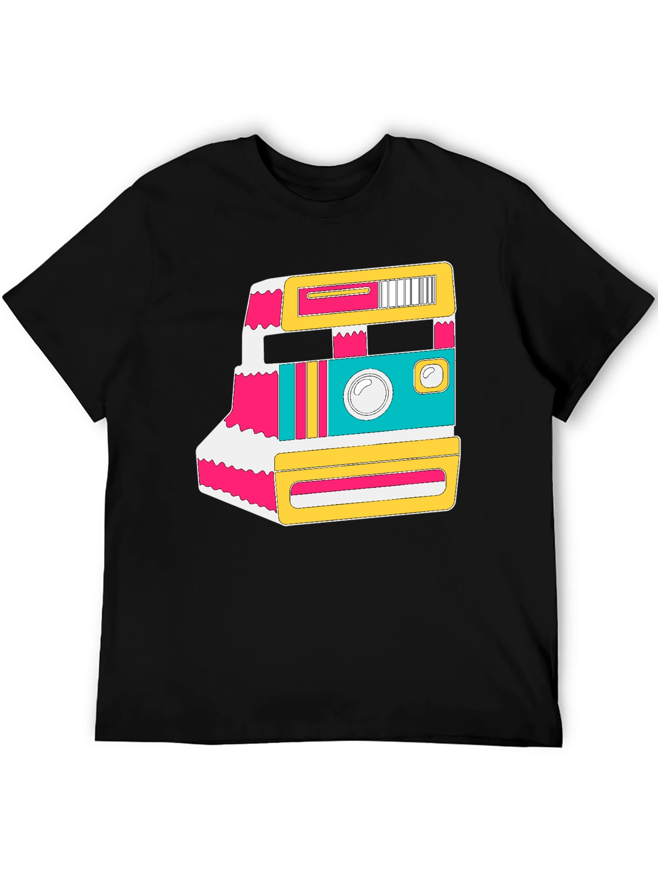 Black Retro Camera Graphic Tee - Black T-Shirt view 5