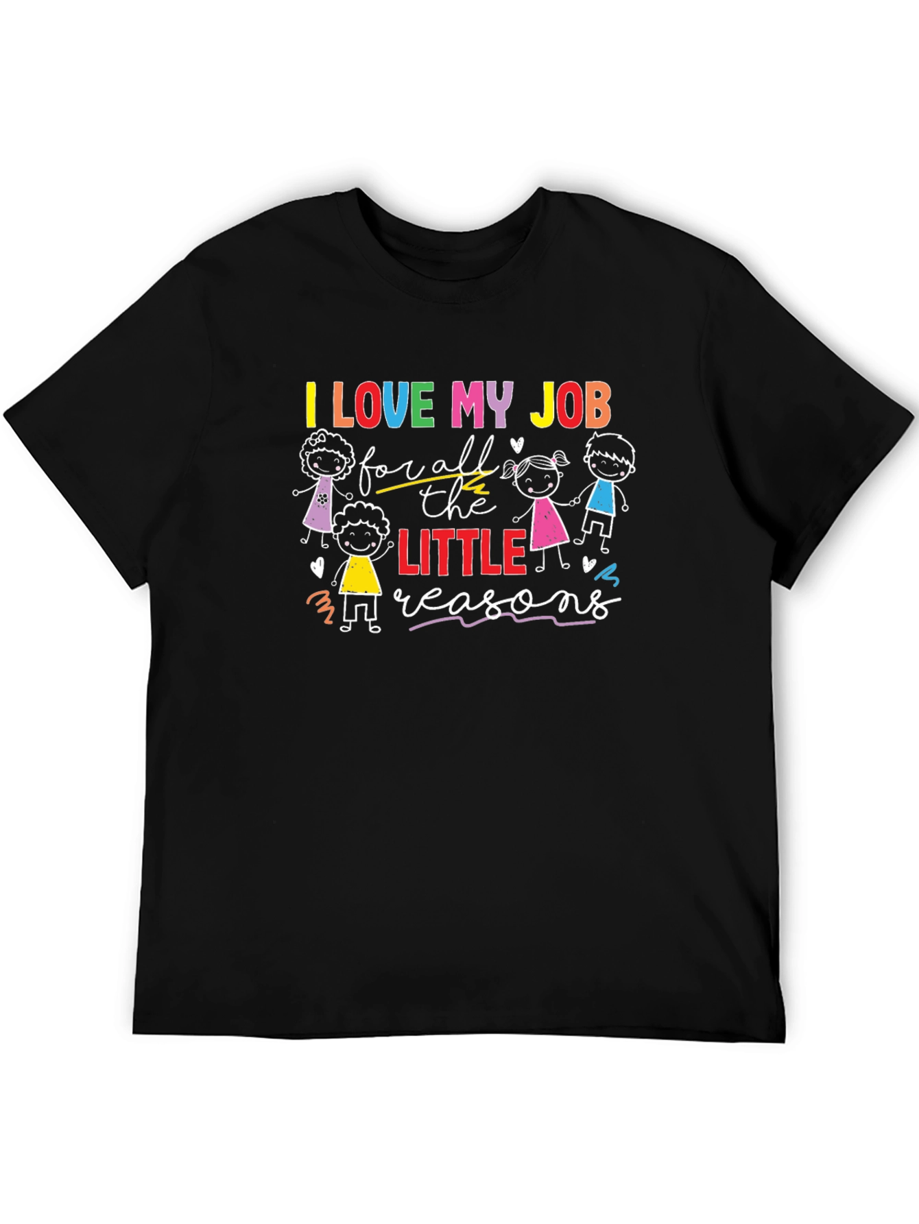 Black I Love My Job T-Shirt - Teacher Appreciation Gift view 5