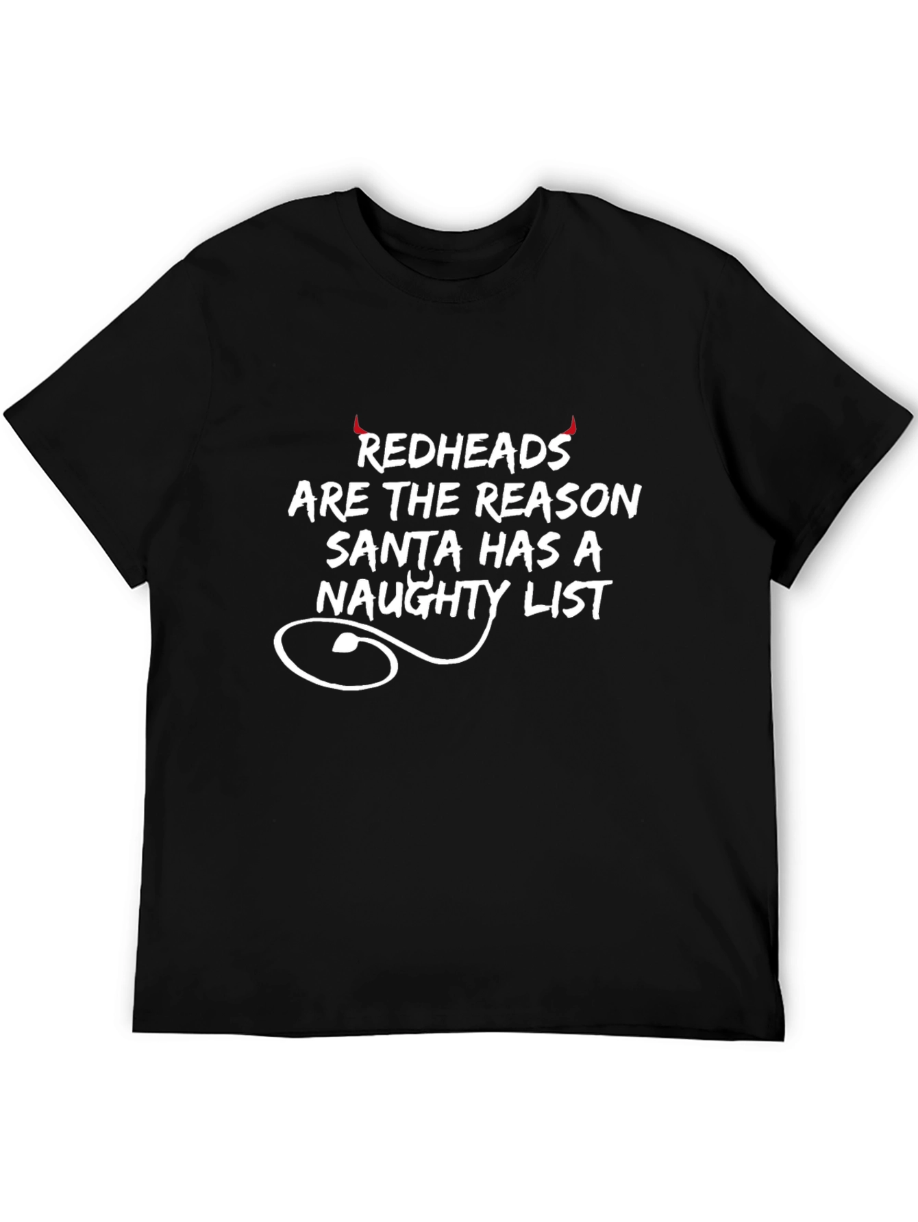 Black Redheads Naughty List Tee - Funny Graphic T-Shirt view 5