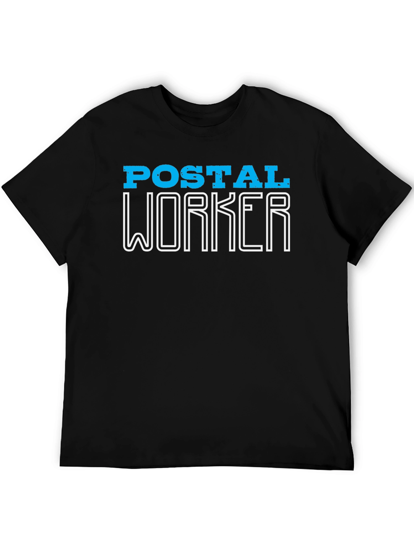 Black Postal Worker Graphic T-Shirt - Black view 5