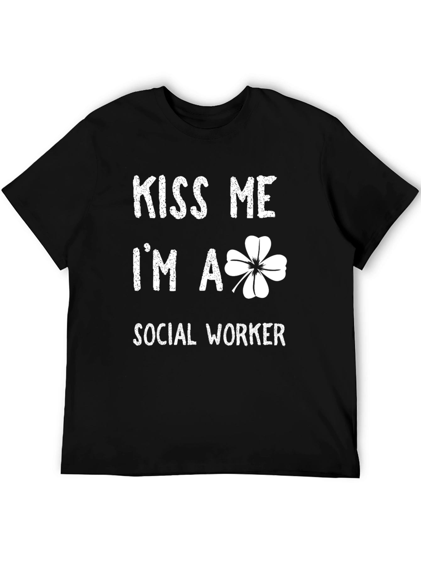 Black Kiss Me I'm A Social Worker Black T-Shirt view 5