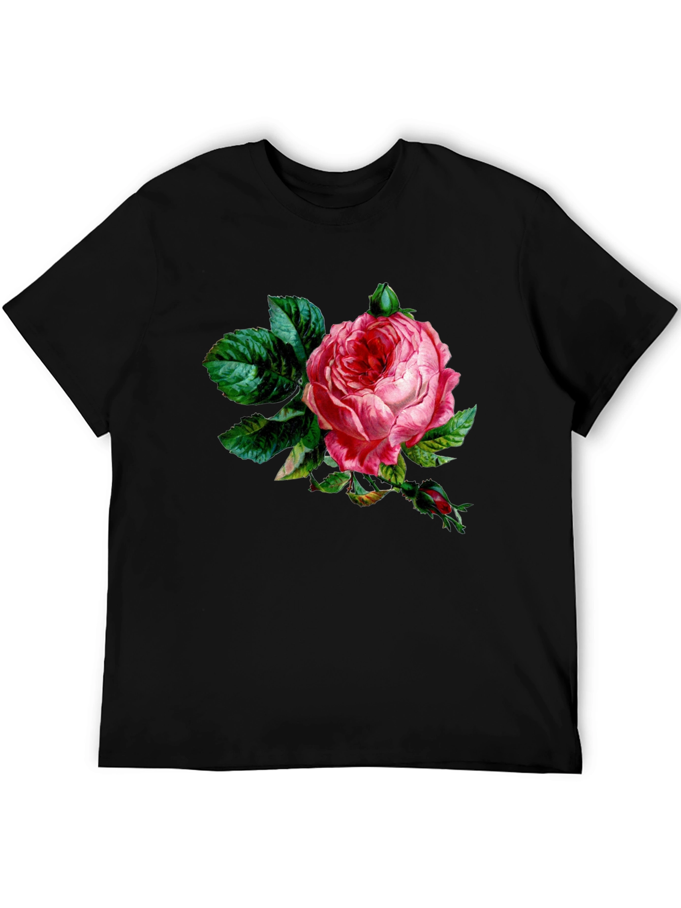 Black Rose Graphic Black T-Shirt view 5