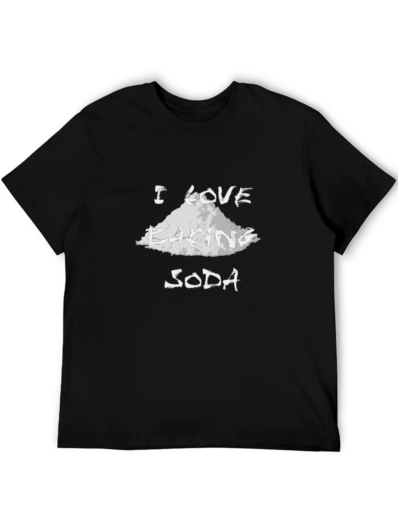 Black I Love Baking Soda Funny Graphic T-Shirt view 5