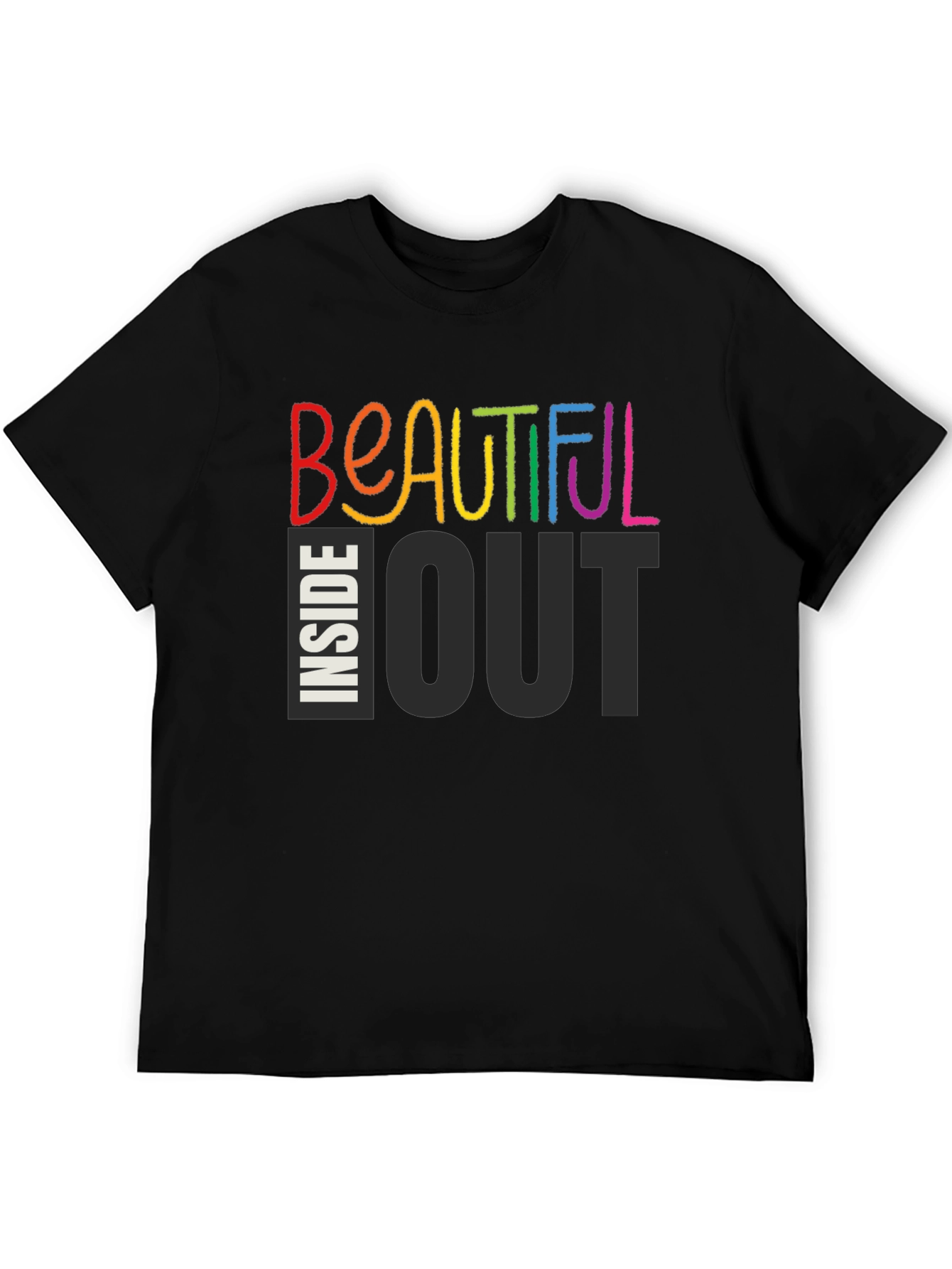 Black Beautiful Inside Out Graphic T-Shirt view 5