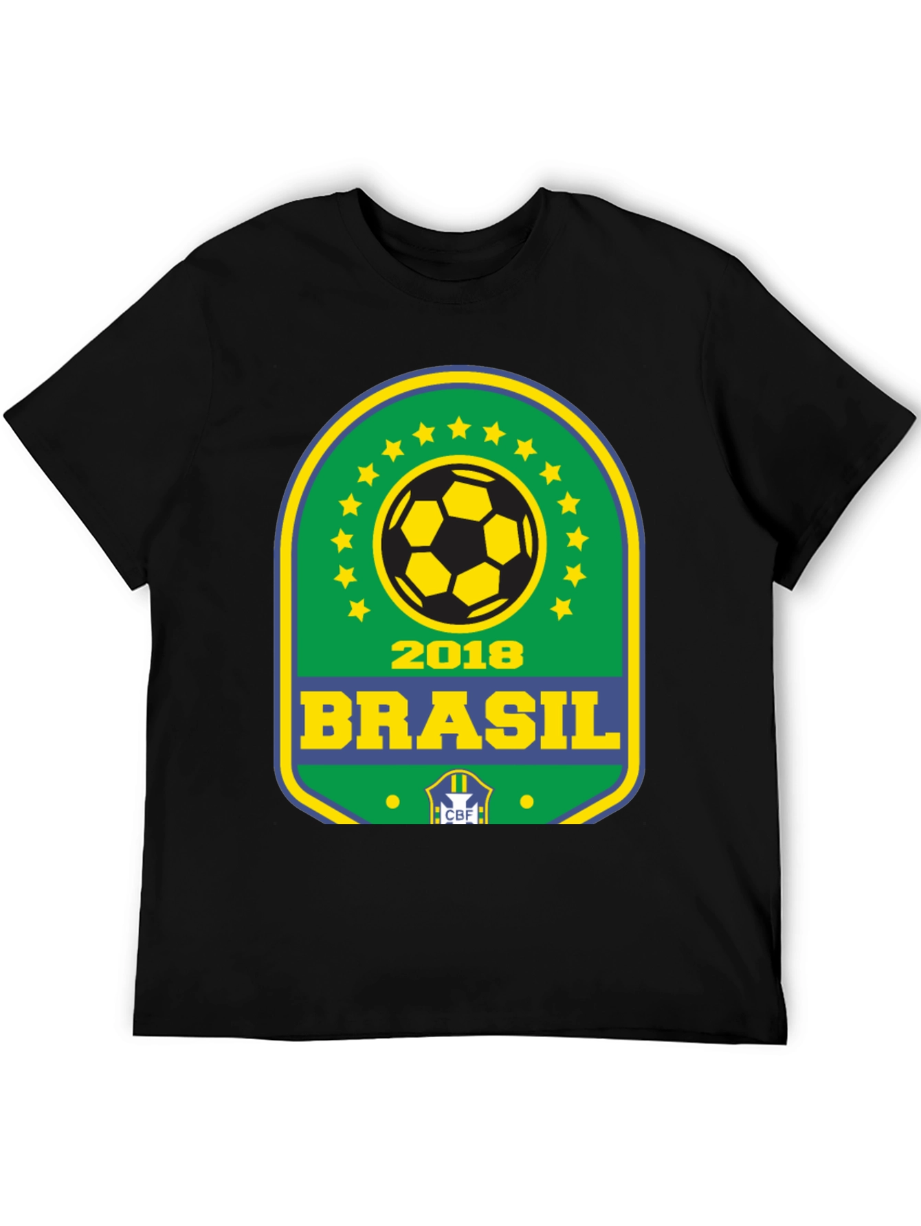 Black Brazil 2018 Soccer T-Shirt view 5
