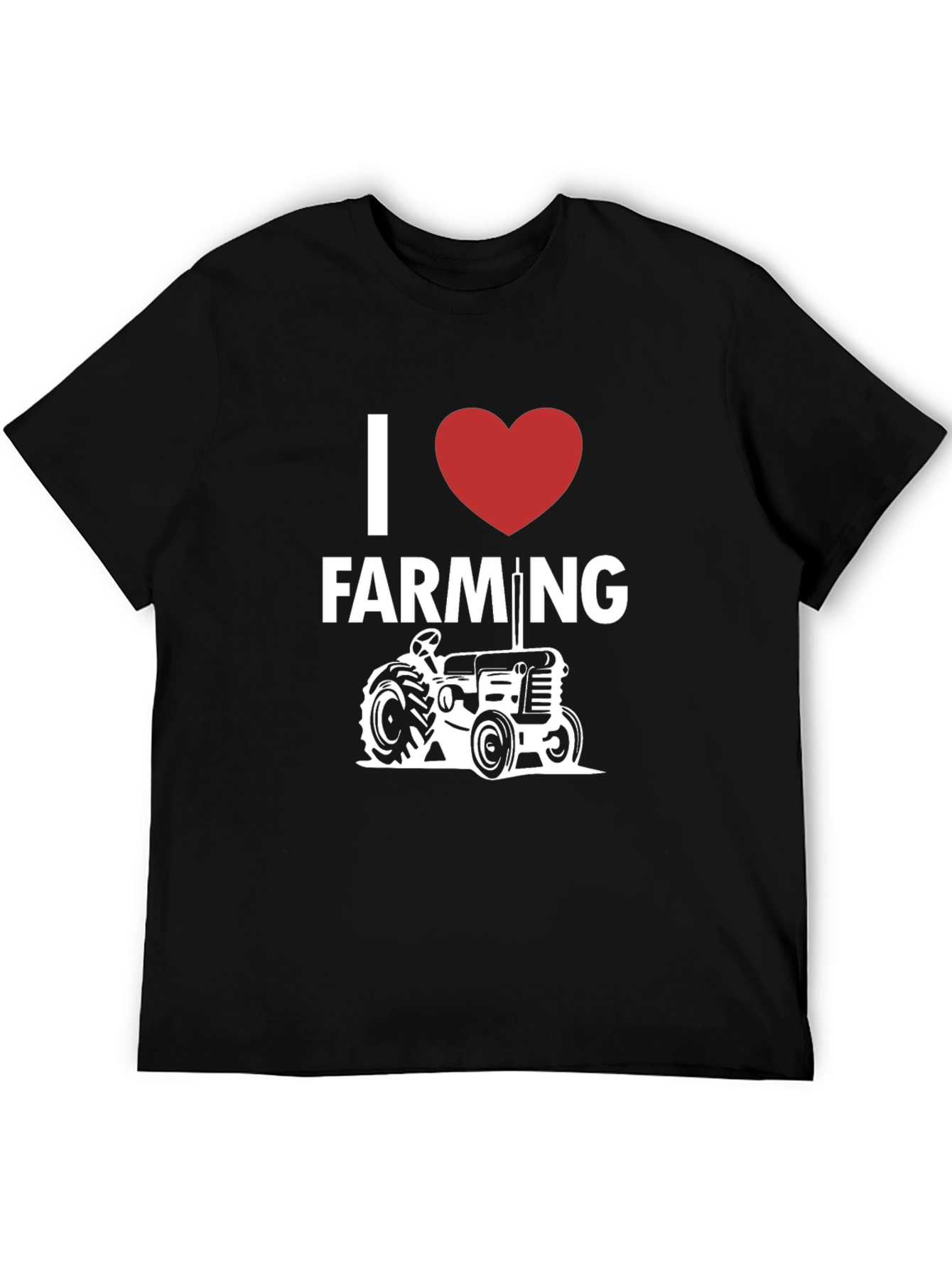 Black I Heart Farming Tractor Graphic T-Shirt view 5