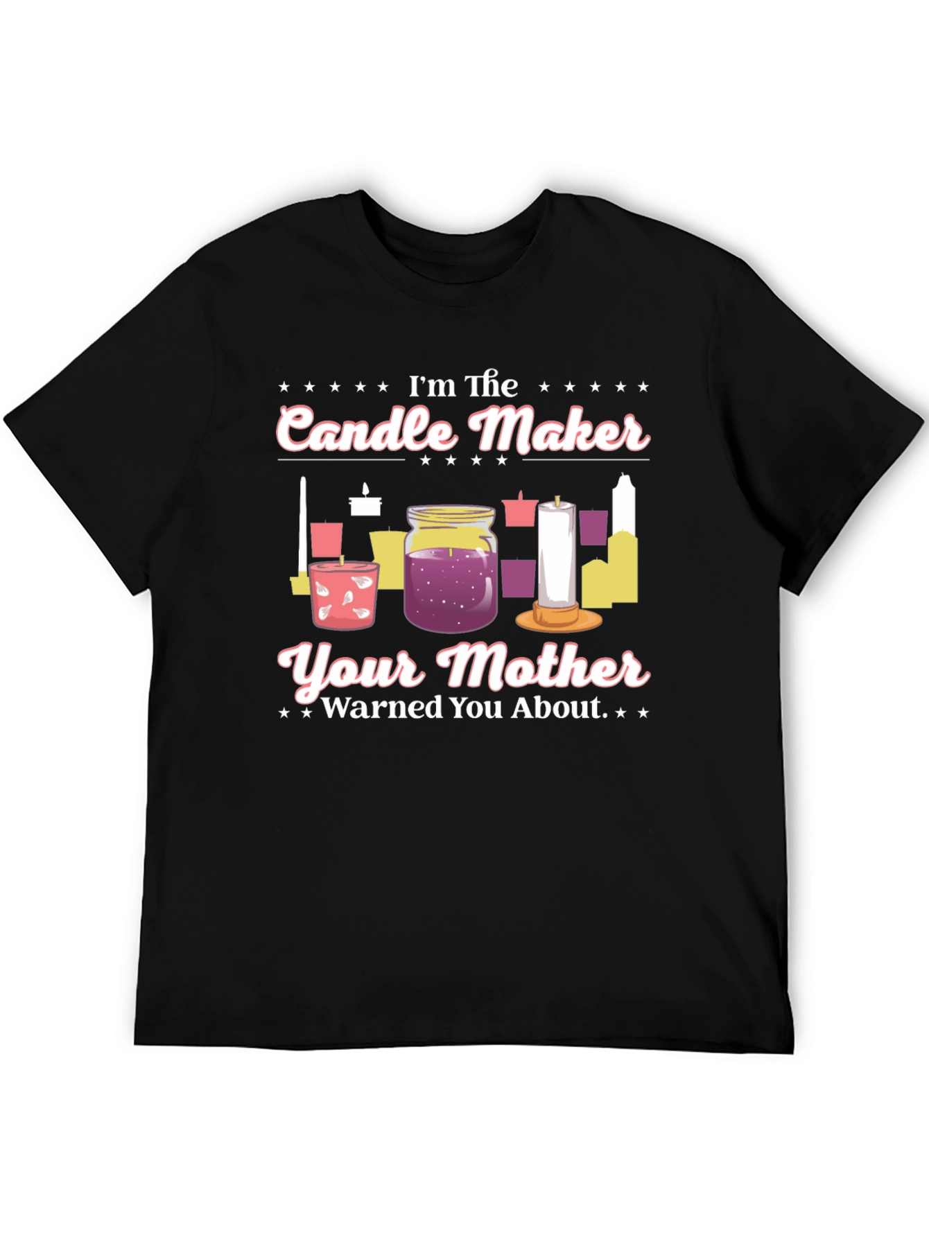 Black Candle Maker T-Shirt - Novelty Graphic Tee view 5