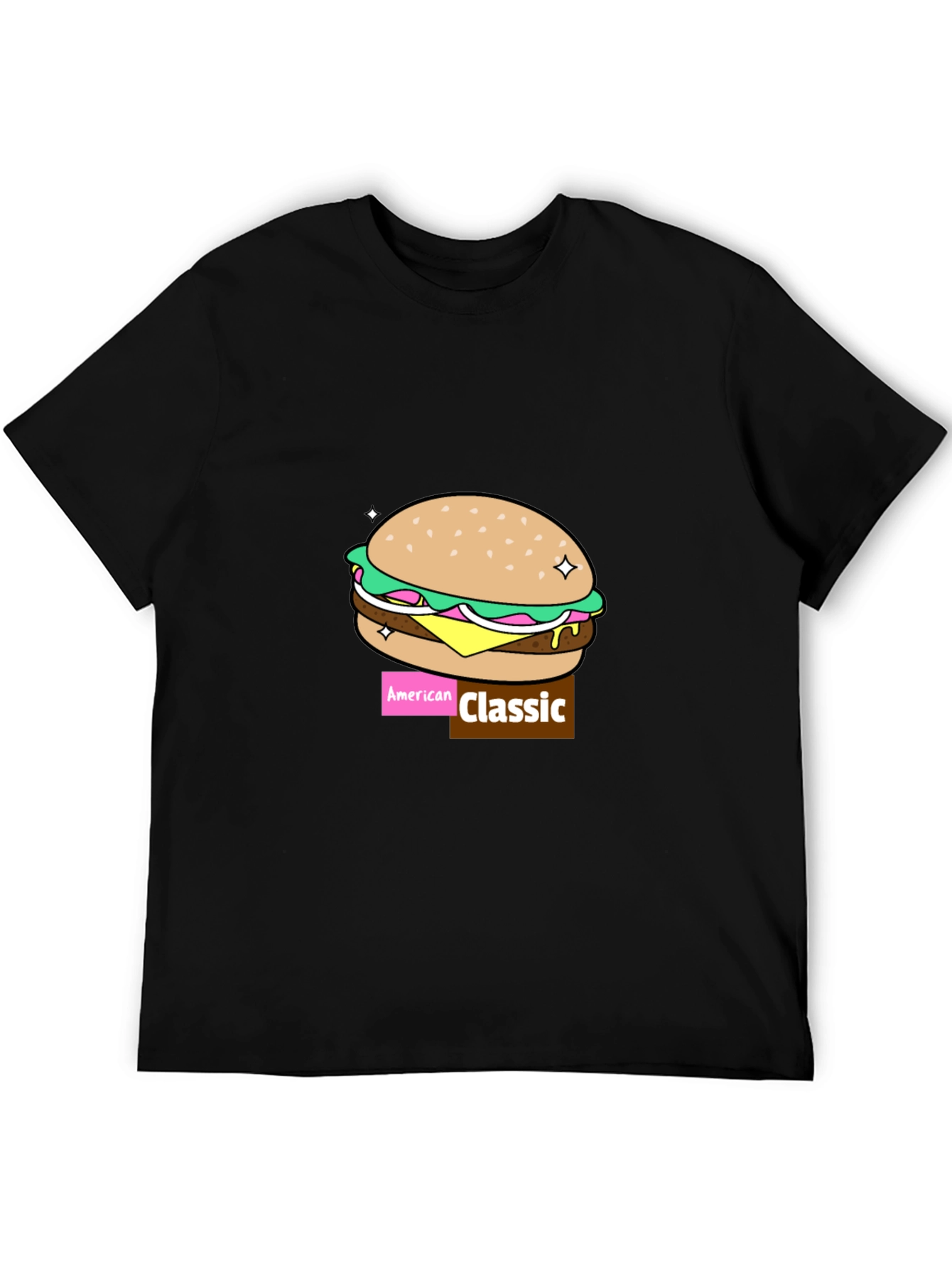 Black American Classic Burger Graphic Tee view 5