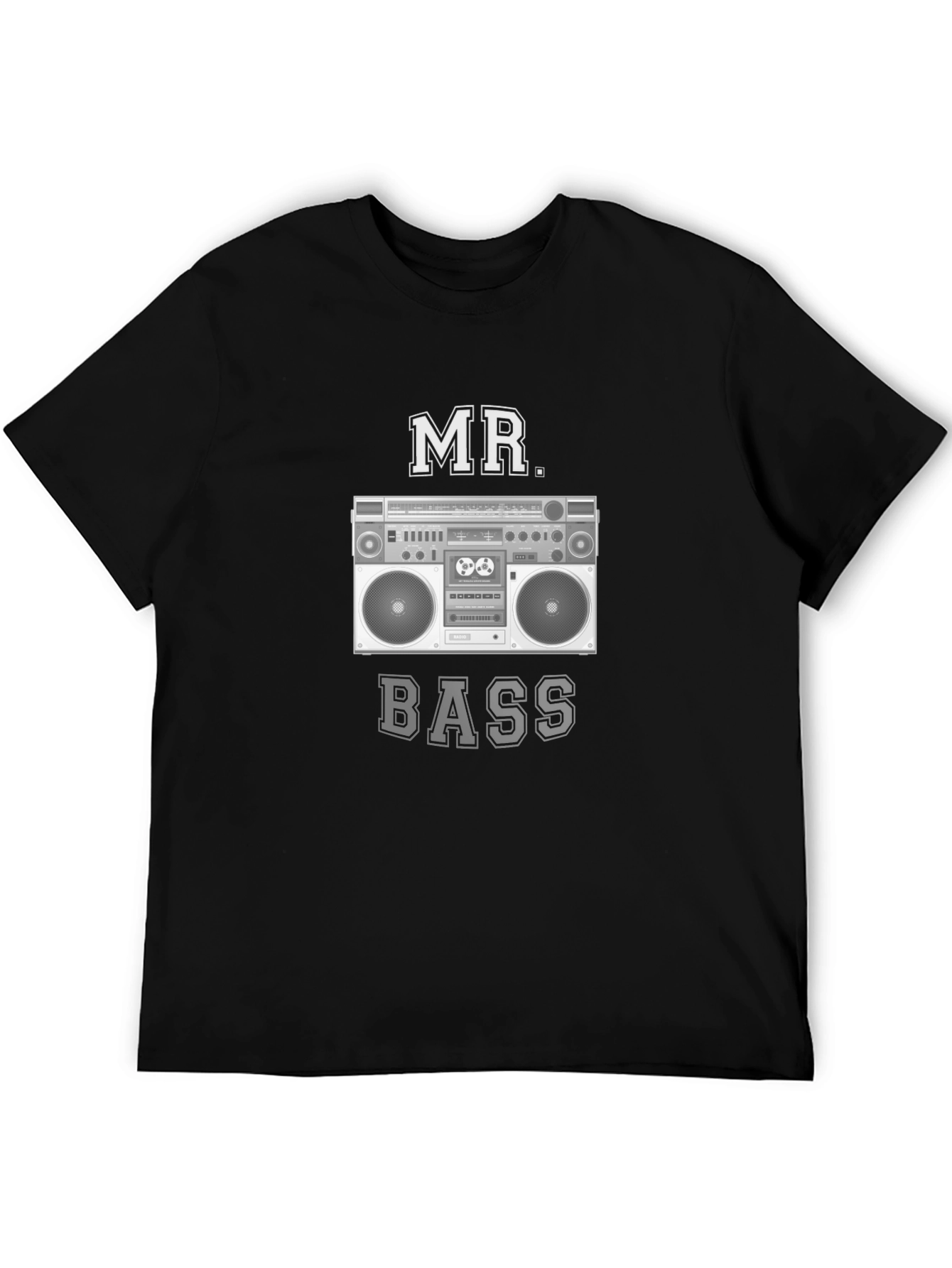 Black Mr. Bass Boombox Graphic Tee view 5