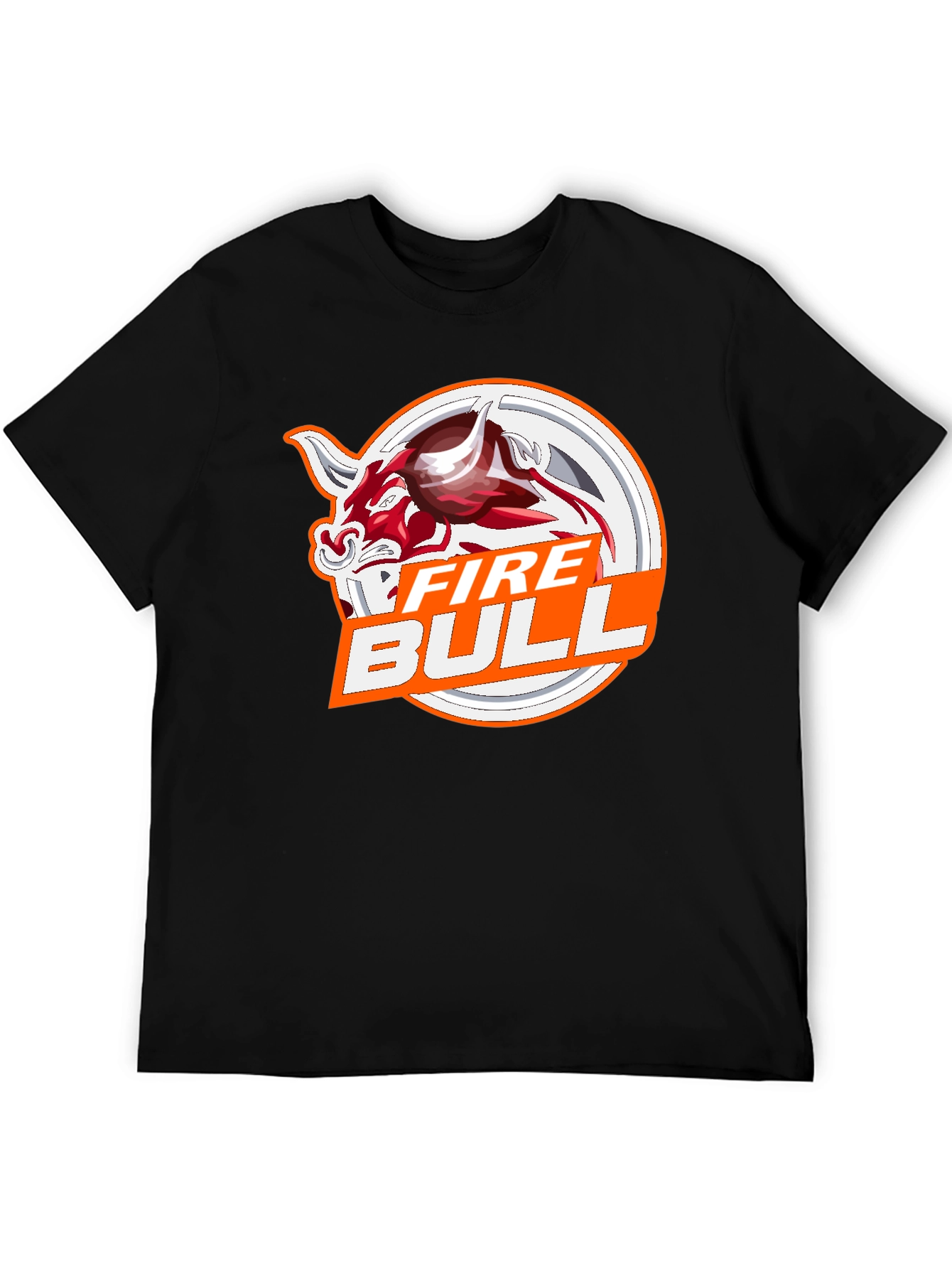 Black Fire Bull Graphic Tee - Stylish Black Cotton T-Shirt view 5