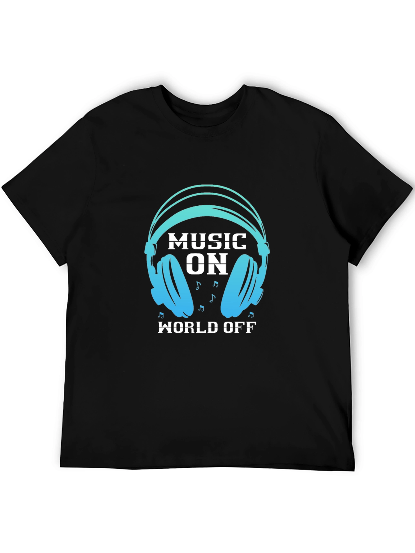 Black Music On World Off Black Graphic Tee view 5