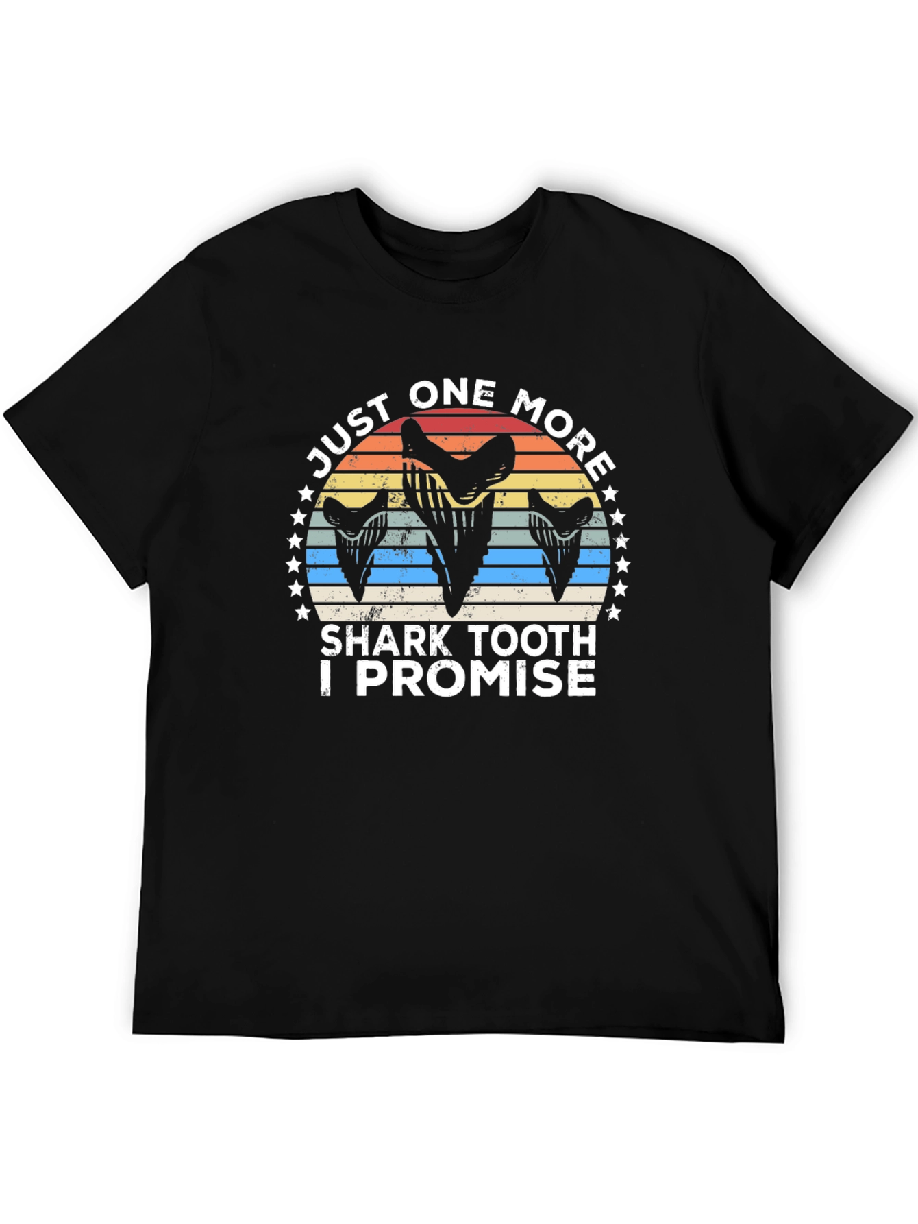 Black Just One More Shark Tooth T-Shirt view 5