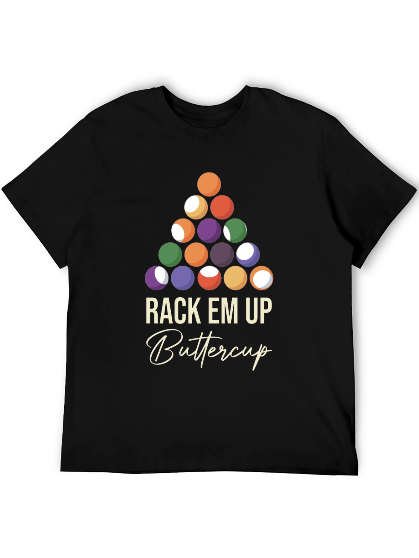 Rack 'Em Up Buttercup T-Shirt - Billiards Design - 5
