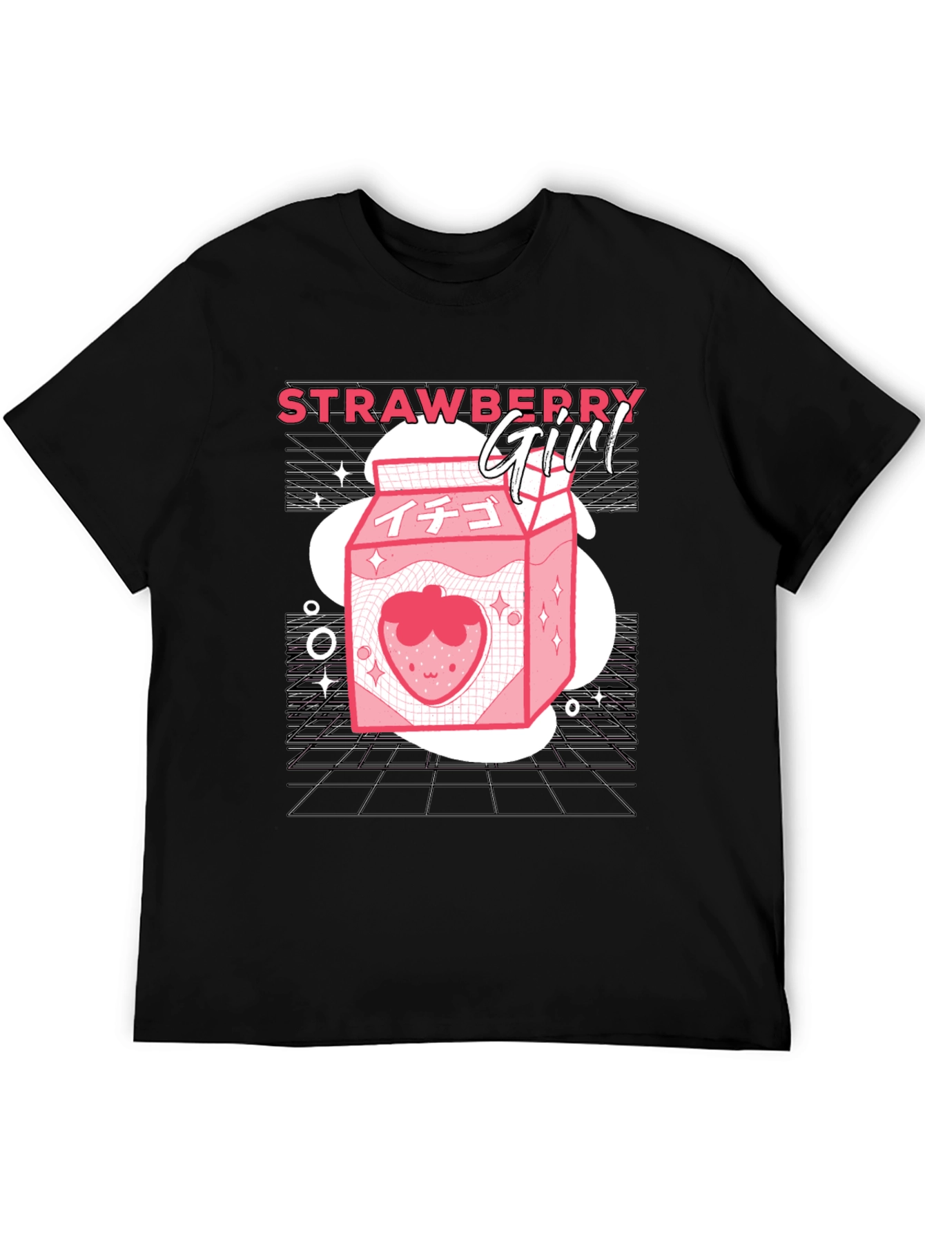 Black Strawberry Girl Graphic Tee - Anime Inspired view 5