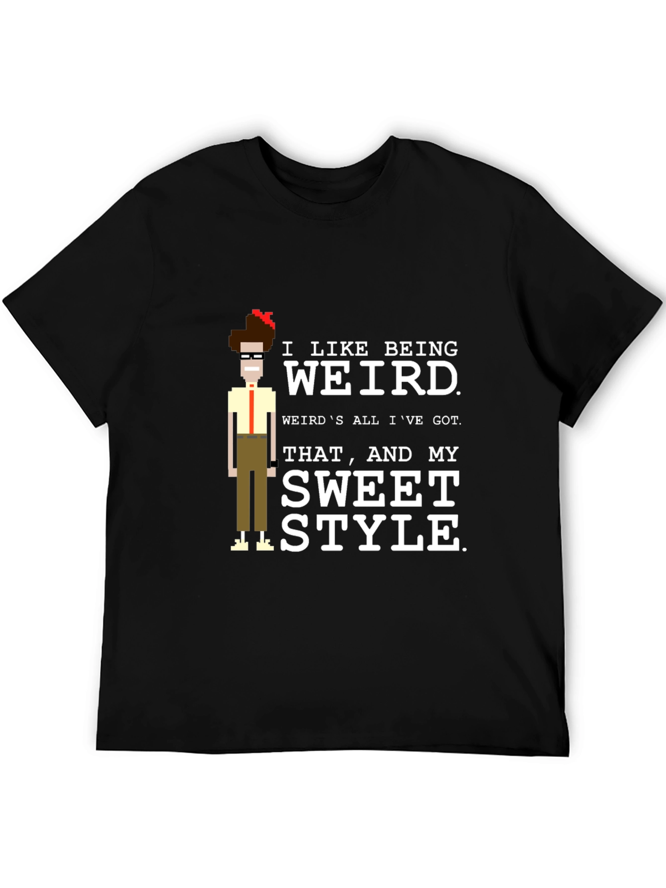 Black I Like Being Weird T-Shirt view 5