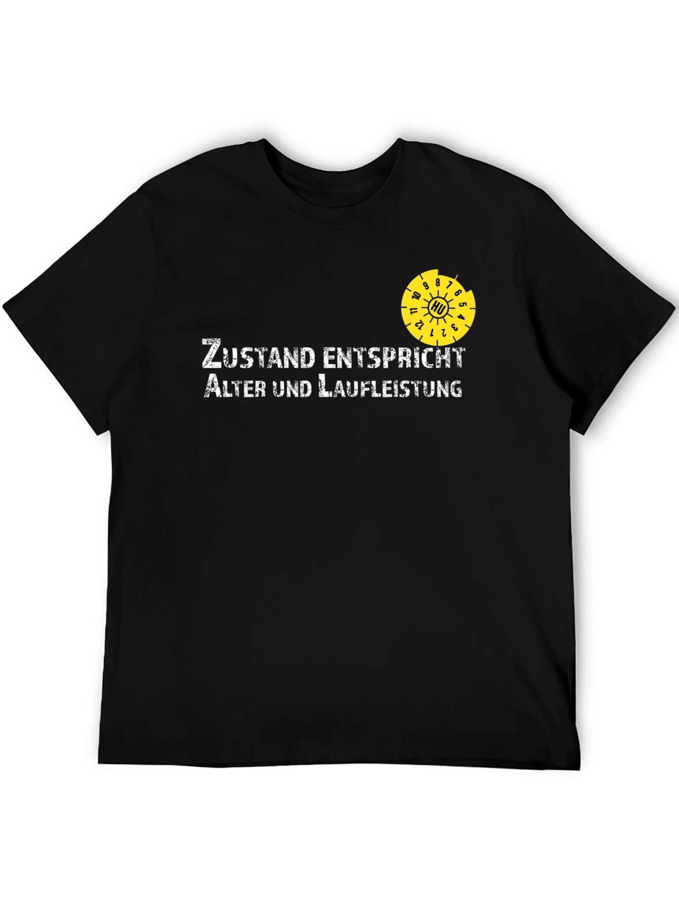 Black Zustand Entspricht Men's Black T-Shirt view 5