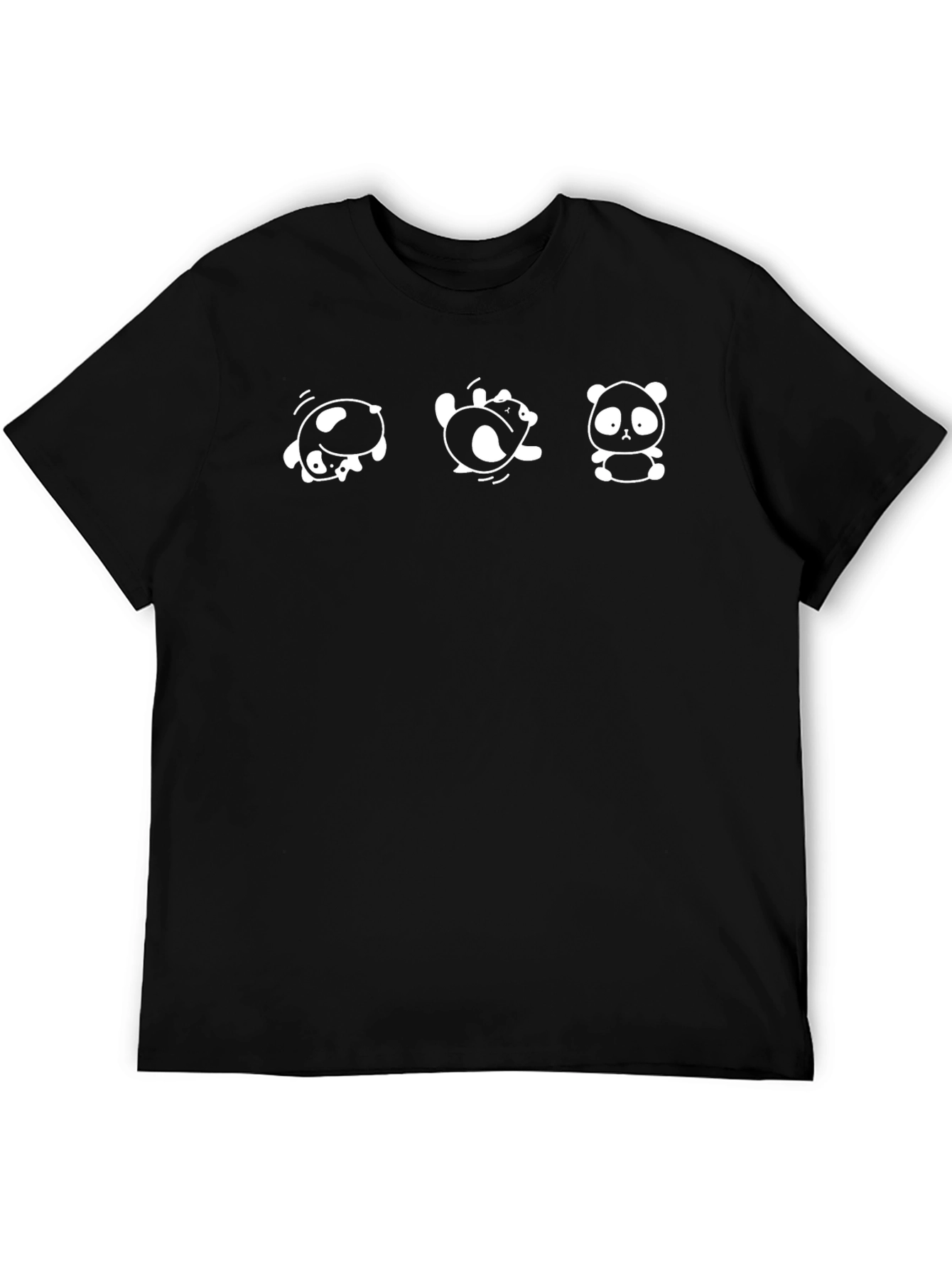 Black Rolling Panda Graphic Tee - Black view 5