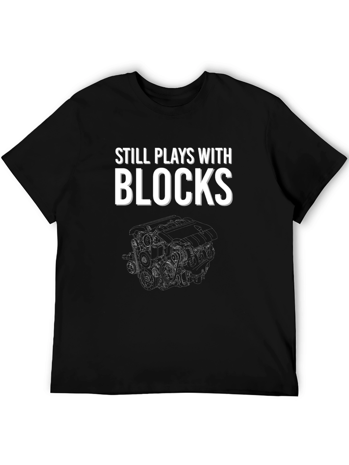 Black Still Plays With Blocks Graphic Tee view 5