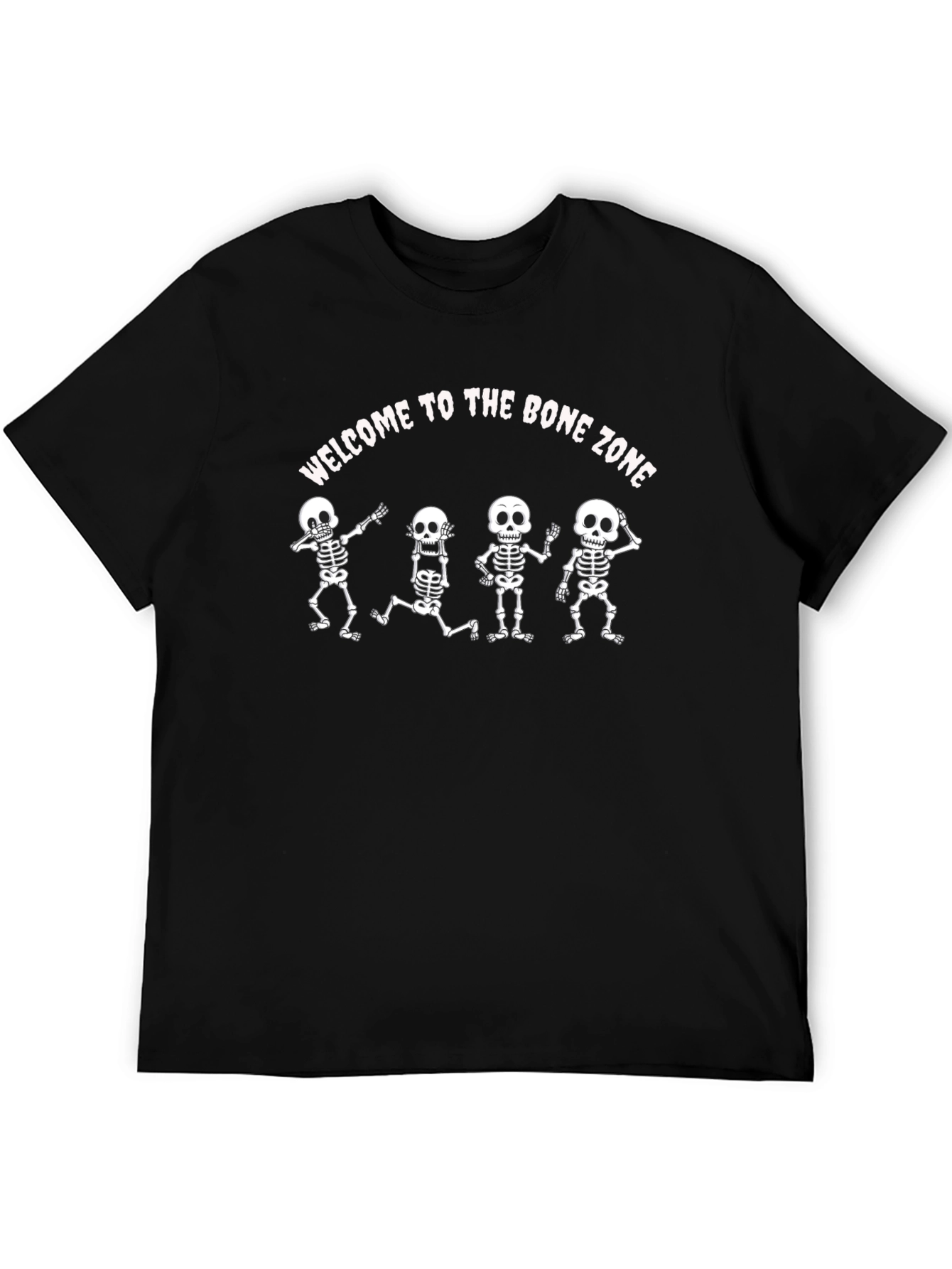 Black Bone Zone Skeleton Graphic Tee - Black Cotton T-Shirt view 5