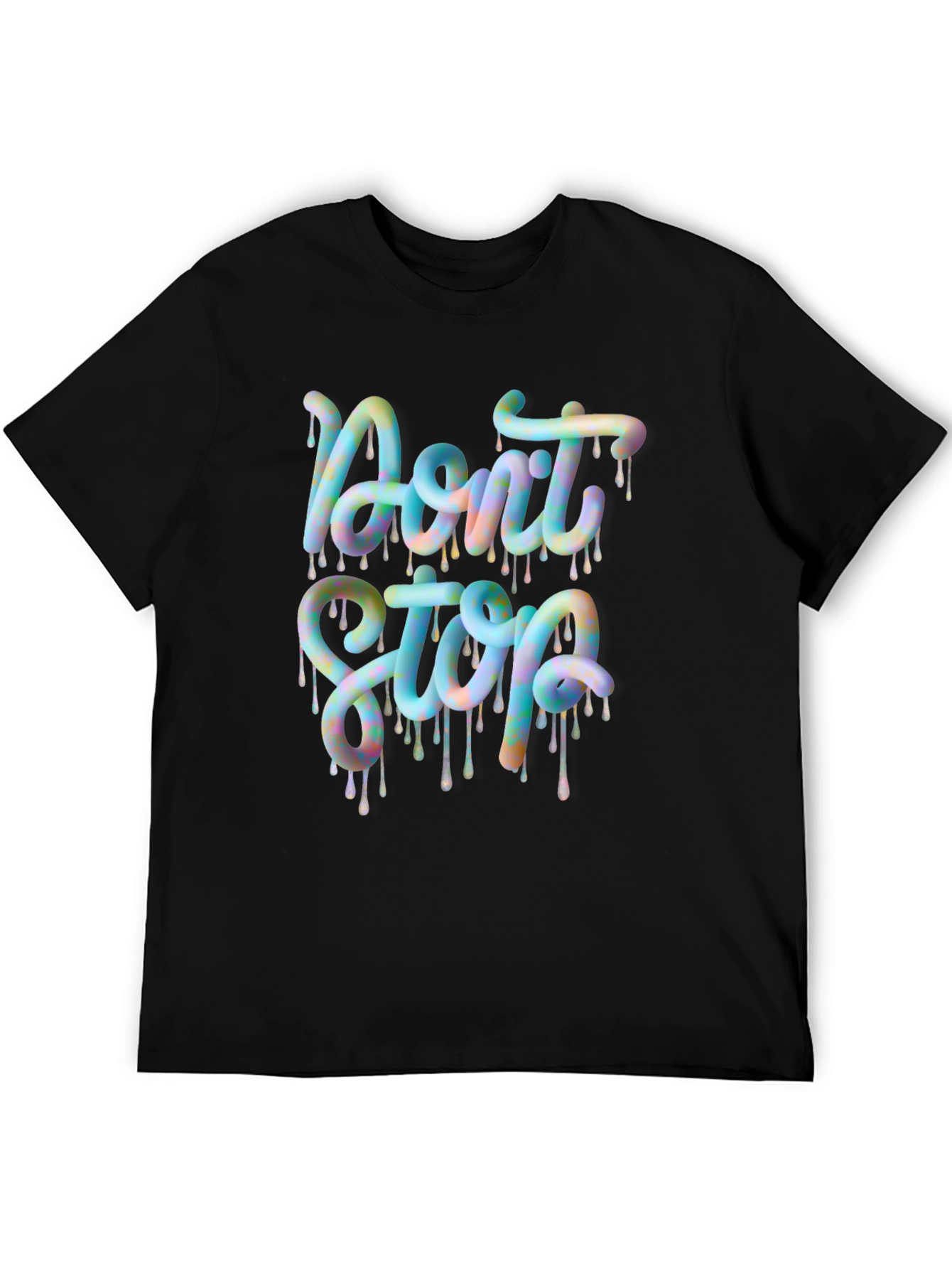Black Don't Stop Graphic Tee - Trendy Design view 5