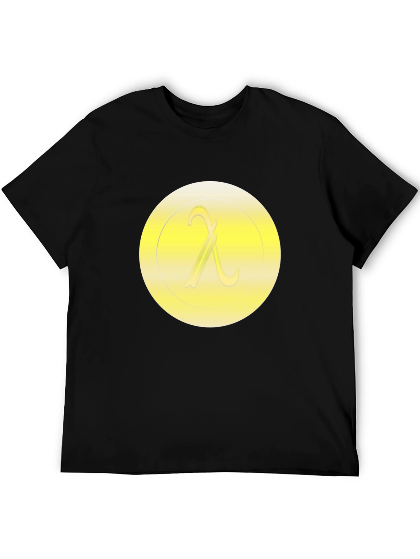 Black Lambda Symbol T-Shirt - Minimalist Design view 5