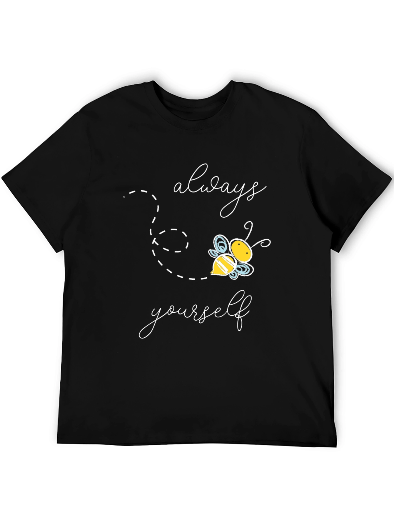 Black Always Bee Yourself Graphic Tee - Black view 5