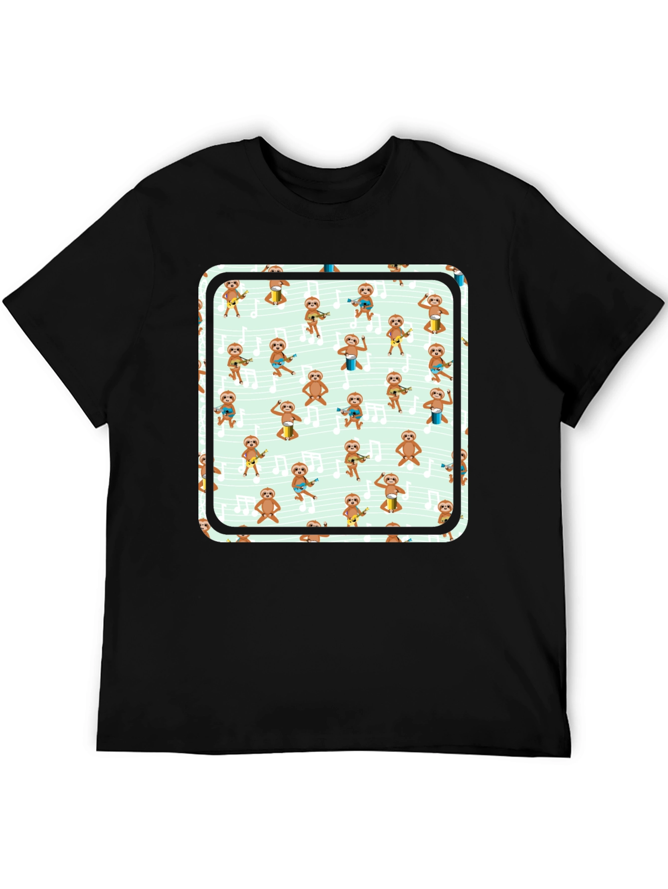 Black Sloth Band T-Shirt - Black view 5