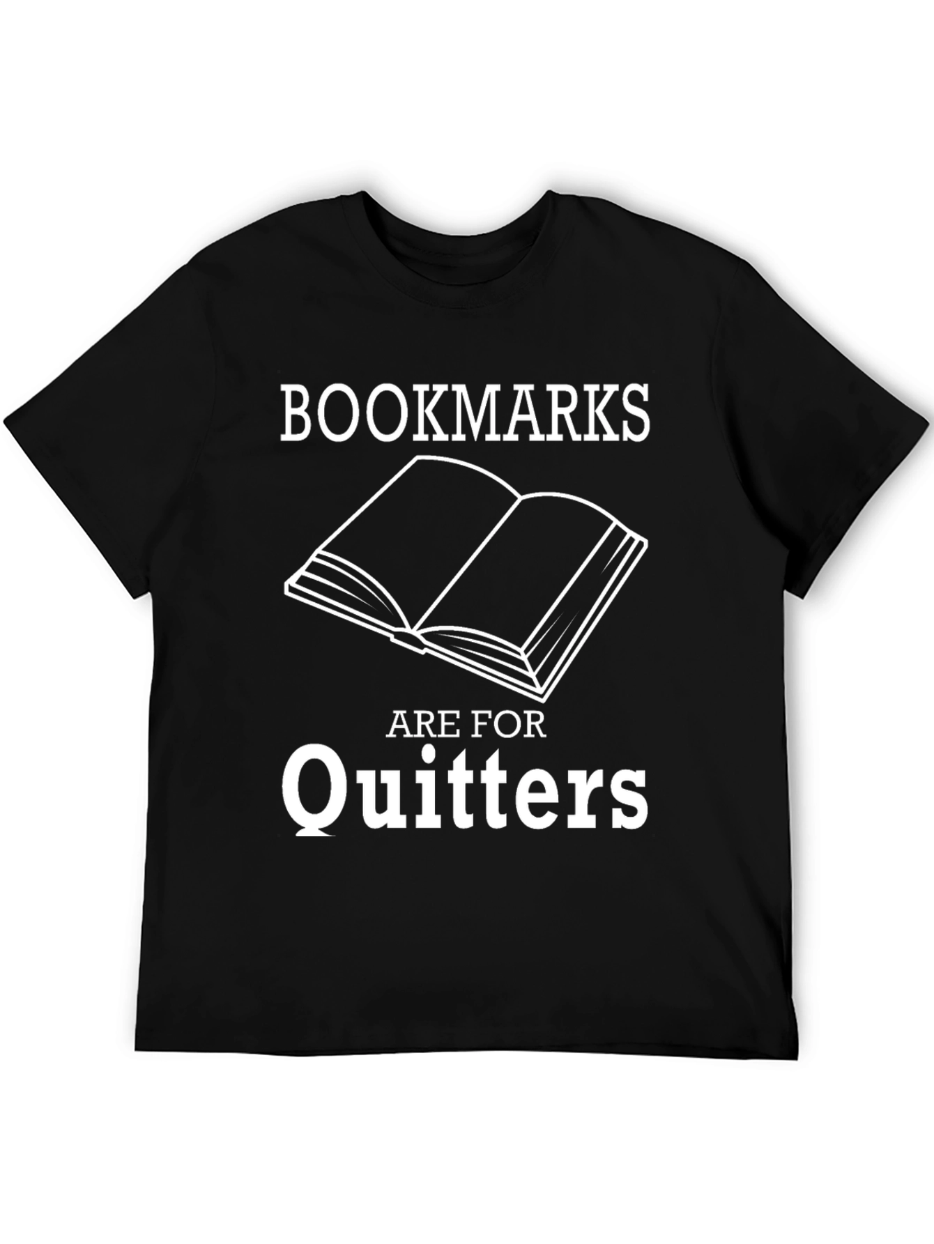 Black Bookmarks Are For Quitters Graphic Novelty T-Shirt view 5